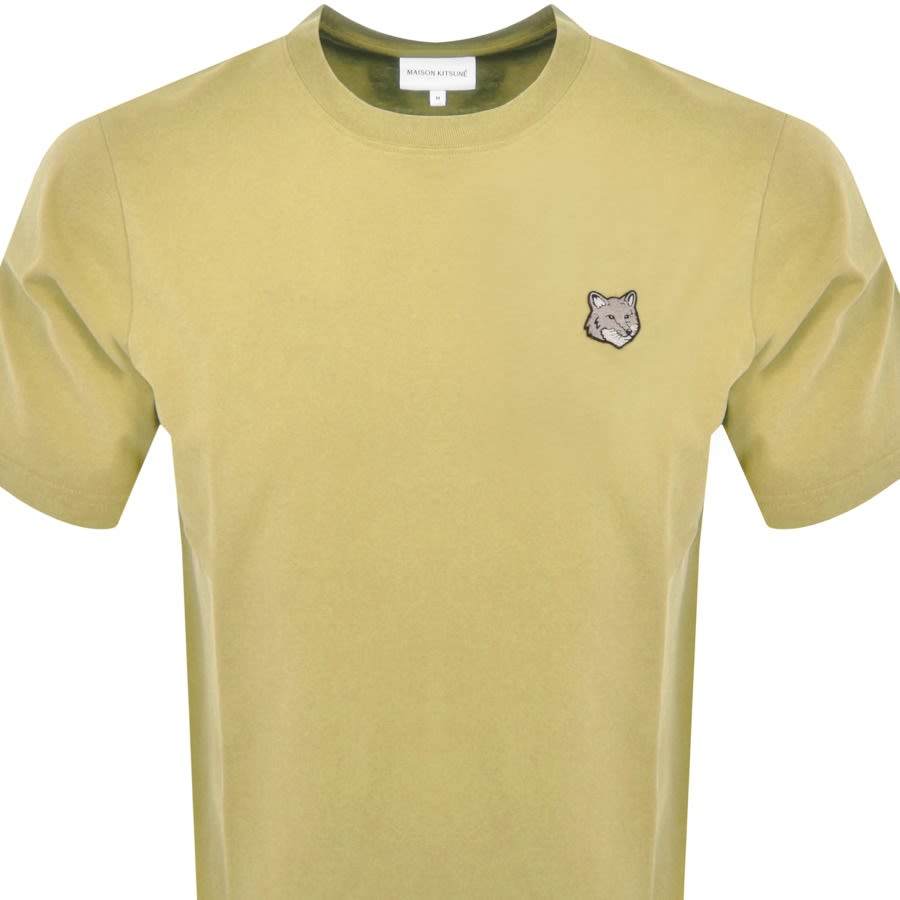 Maison Kitsuné Maison Kitsune Fox Head Patch Oversized T-shirt In Green