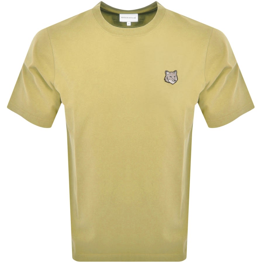 Maison Kitsuné Maison Kitsune Fox Head Patch Oversized T-shirt In Green