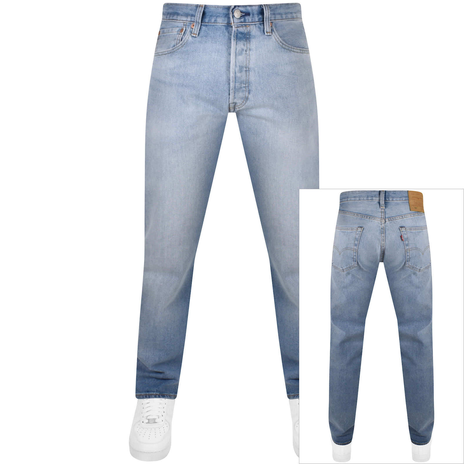 Shop Levi's Levis 501 Original Light Wash Jeans Blue