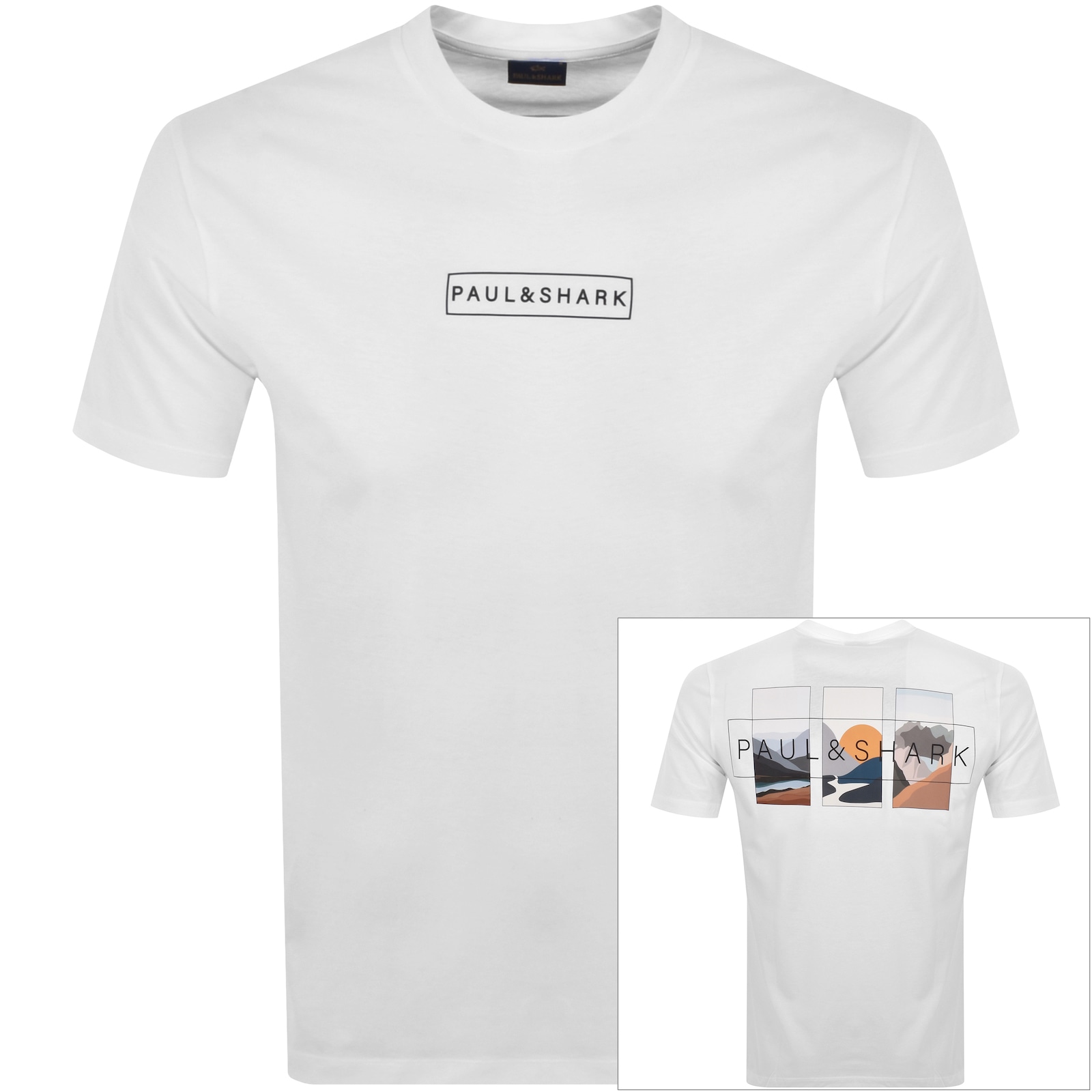 Shop Paul &amp; Shark Paul And Shark Landscape T Shirt White