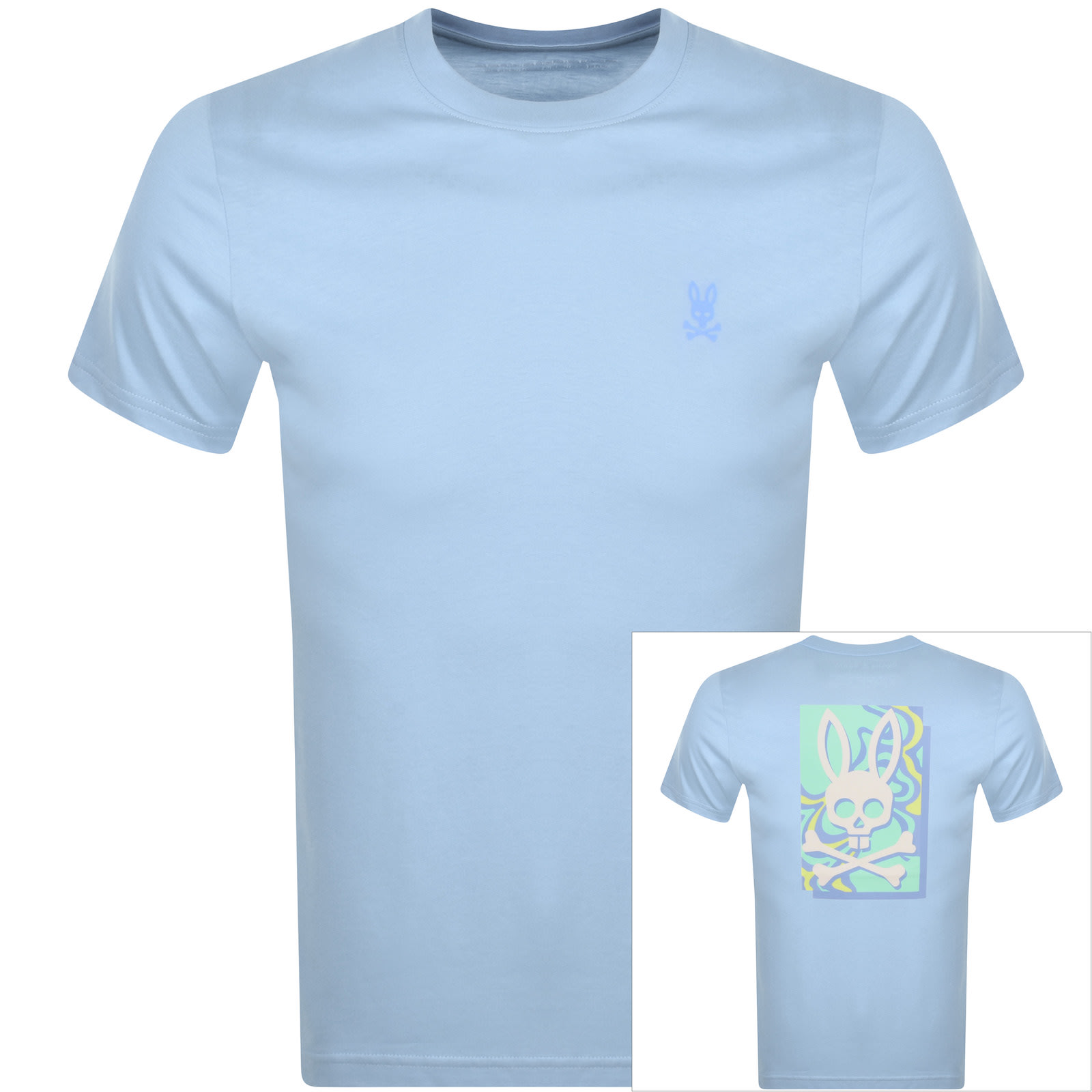 Shop Psycho Bunny Mason Graphic T Shirt Blue