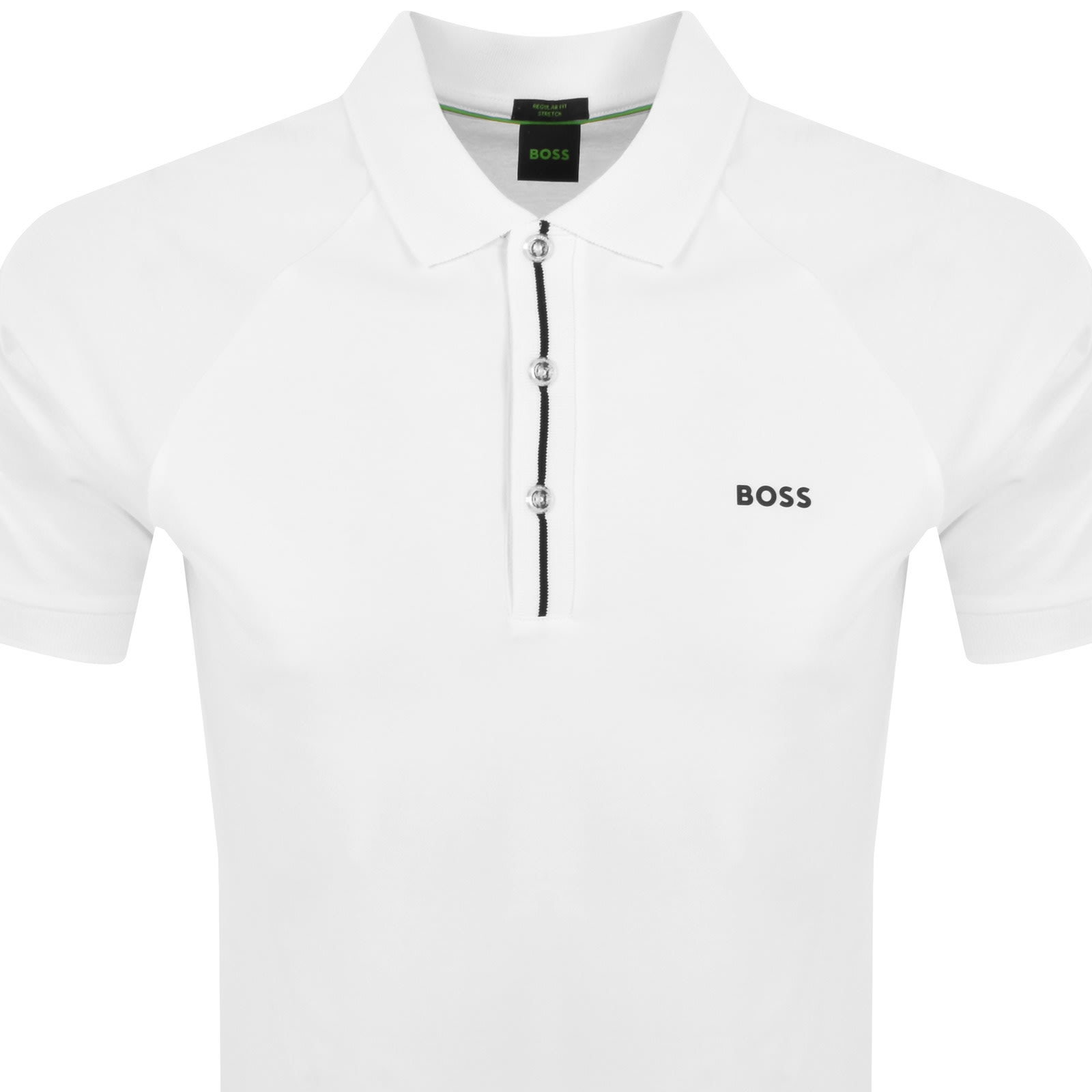 BOSS ATHLEISURE BOSS PADDY 2 POLO T SHIRT WHITE 