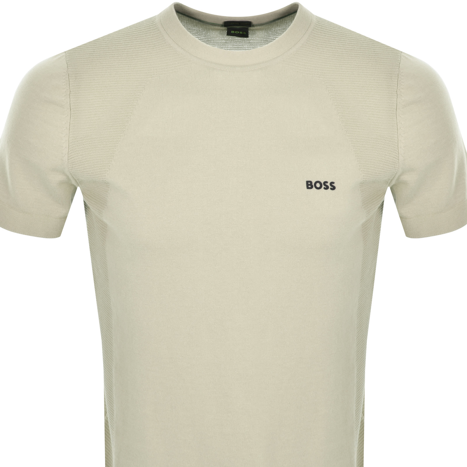 Shop Boss Athleisure Boss Momentum Lite Knit T Shirt Beige