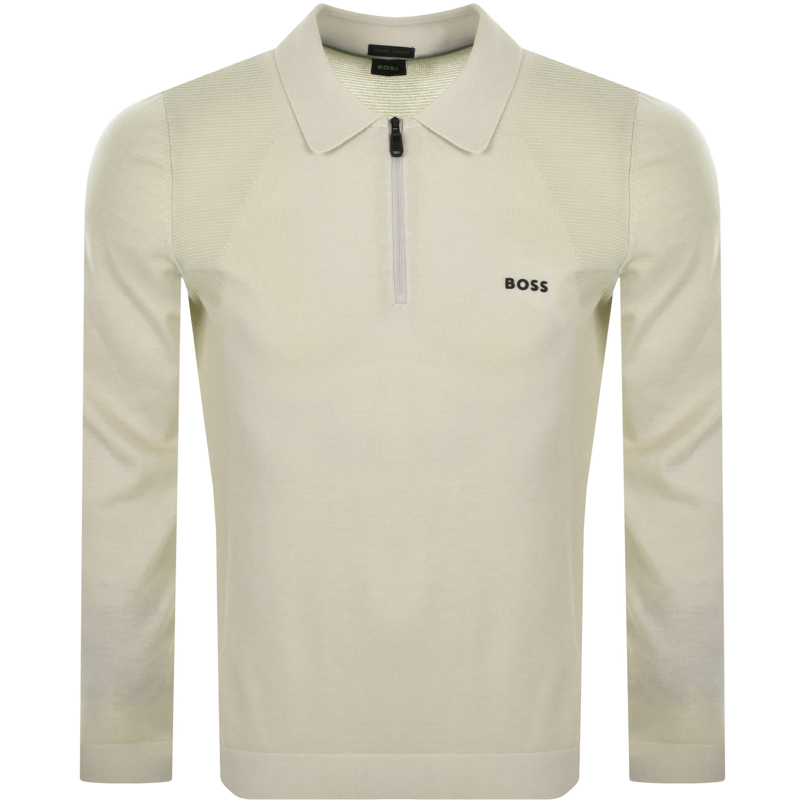 Shop Boss Athleisure Boss Momentum Lite Knit Jumper Beige