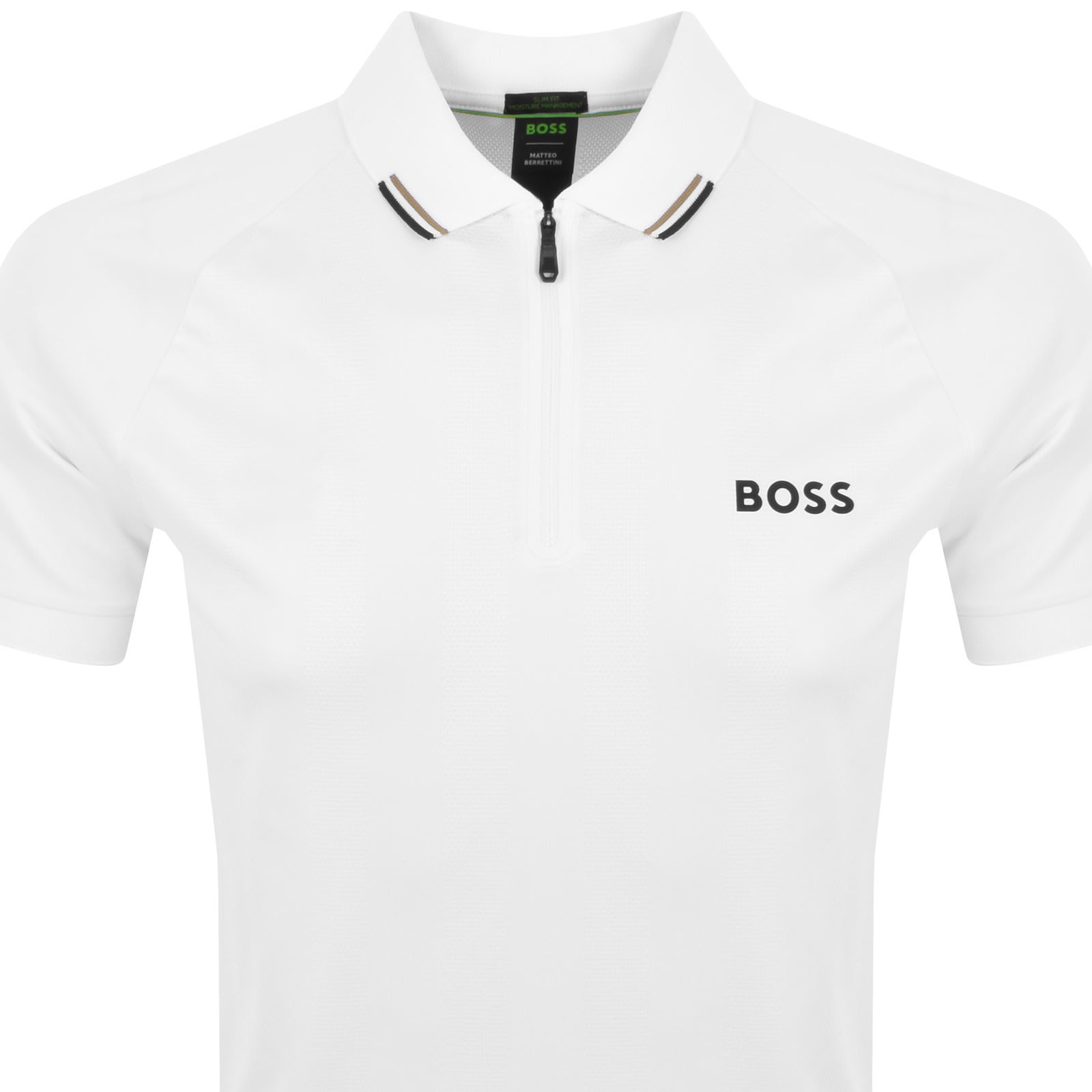 Shop Boss Athleisure Boss Philix Matteo Berrettini 3 Polo T Shirt White