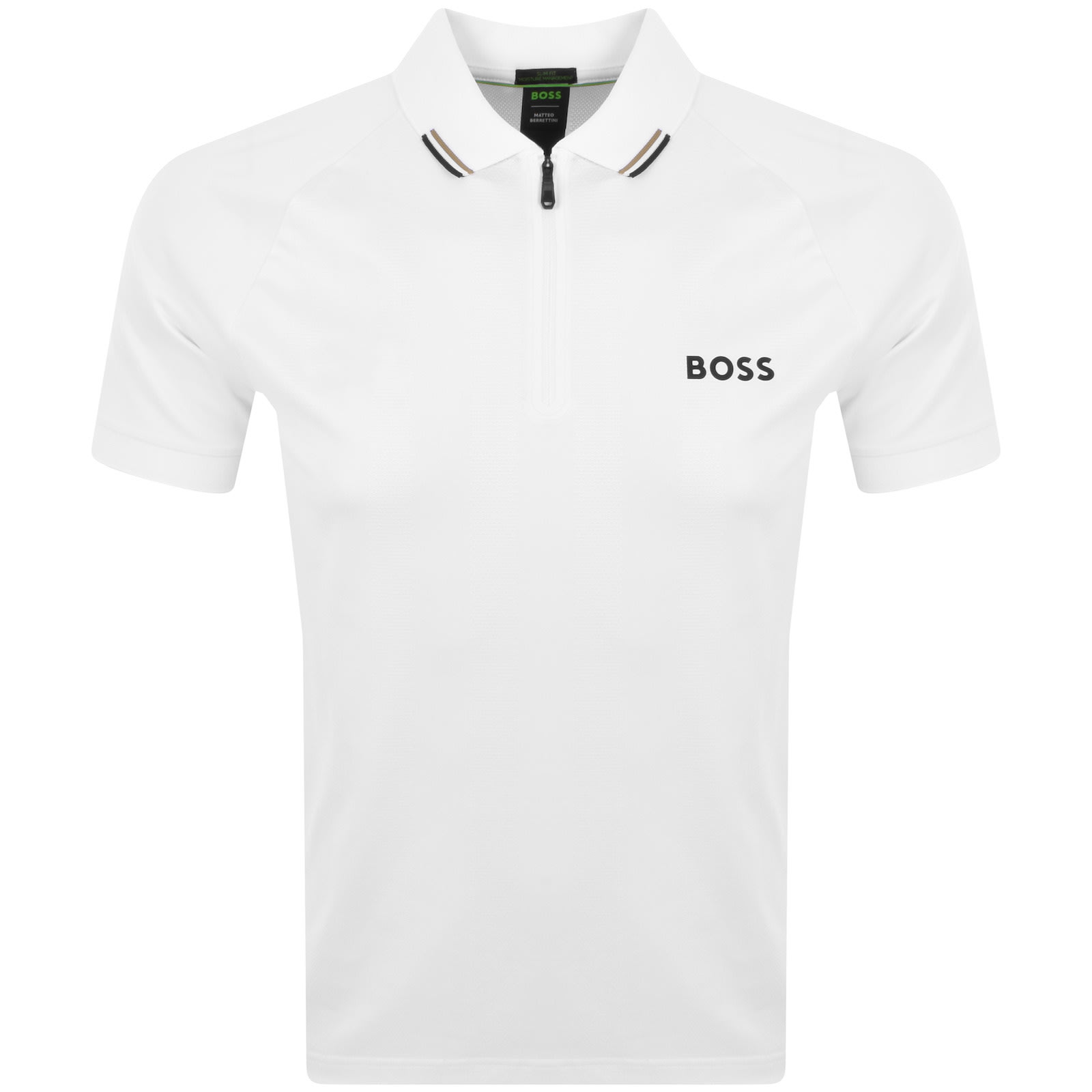 Shop Boss Athleisure Boss Philix Matteo Berrettini 3 Polo T Shirt White