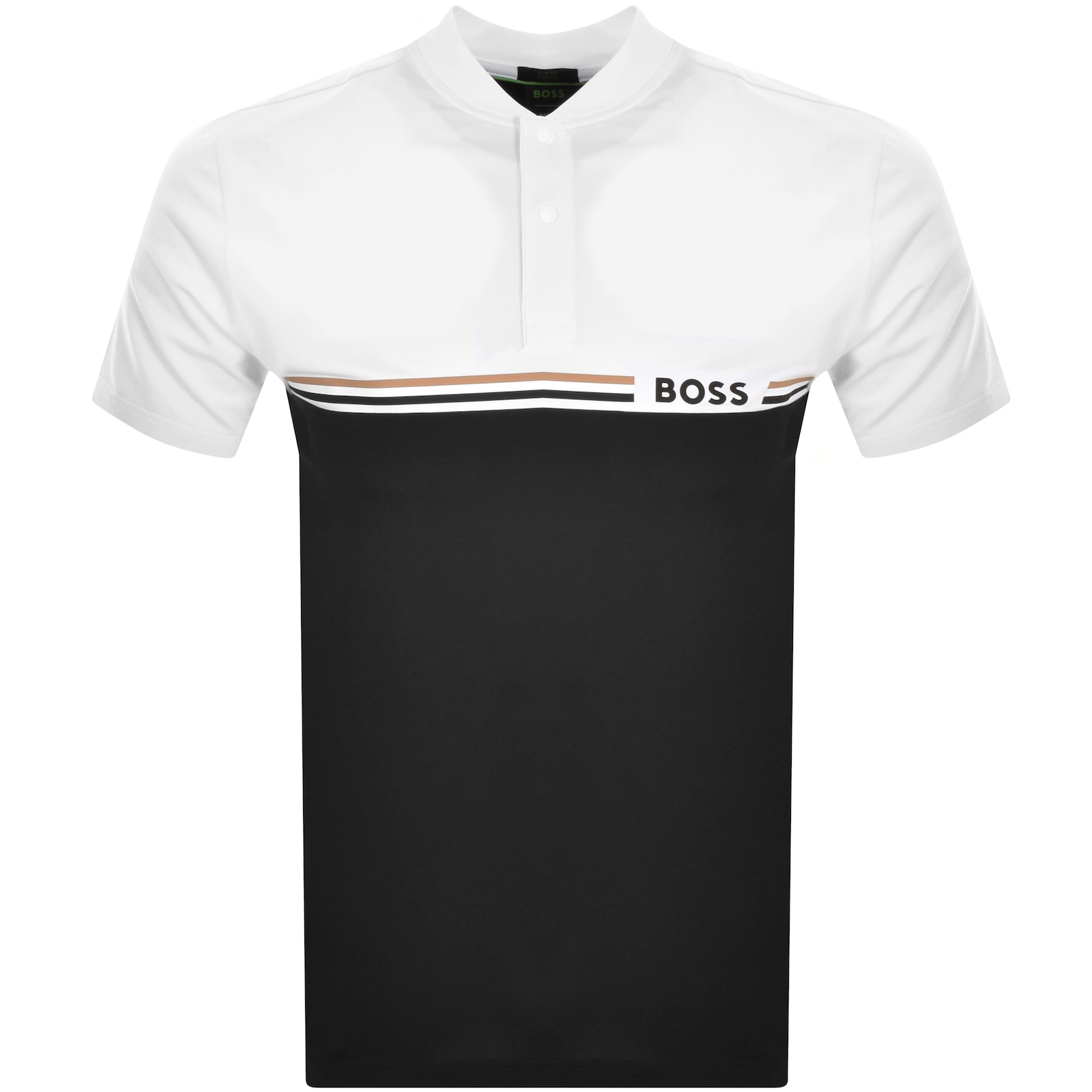 Shop Boss Athleisure Boss Pariq Matteo Berrettini 6 Polo T Shirt Black