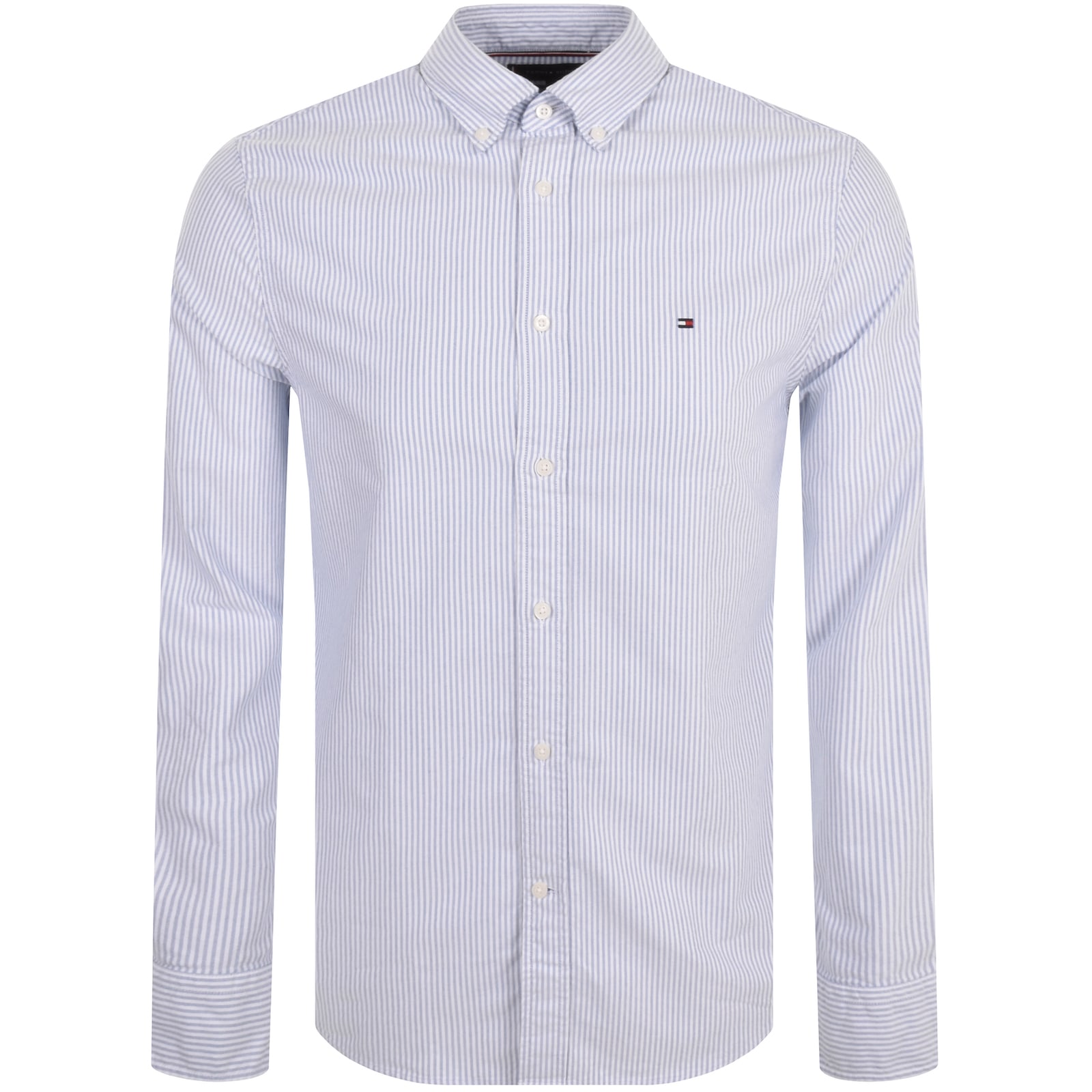 Shop Tommy Hilfiger Oxford Long Sleeve Shirt Blue