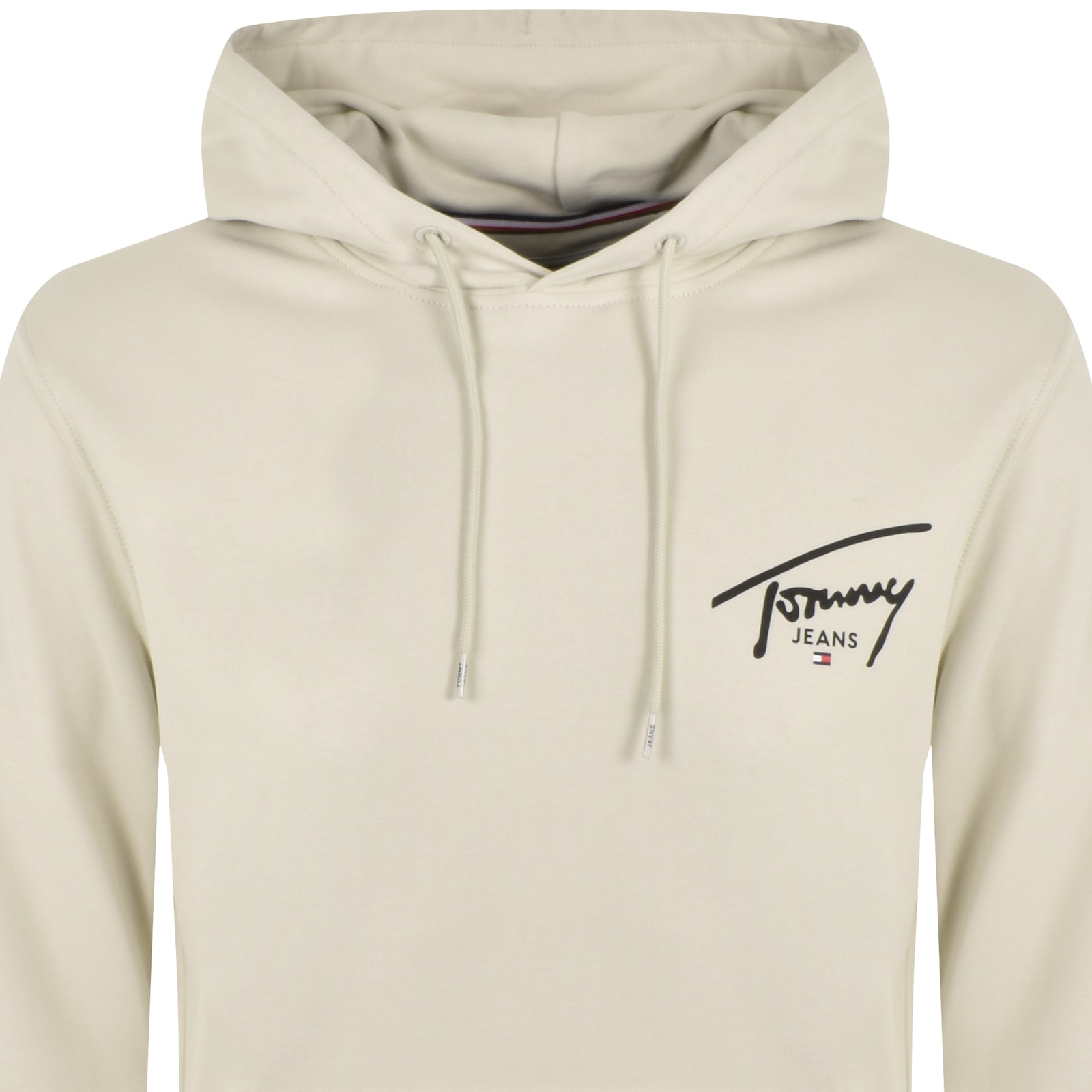 Shop Tommy Jeans Regular Graphic Hoodie Beige