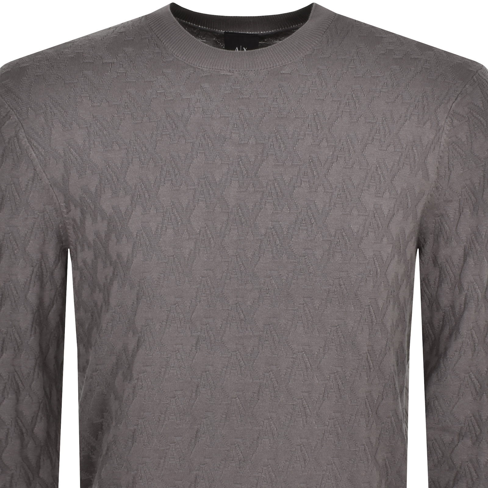 ARMANI EXCHANGE ARMANI EXCHANGE LOGO KNIT JUMPER GREY 