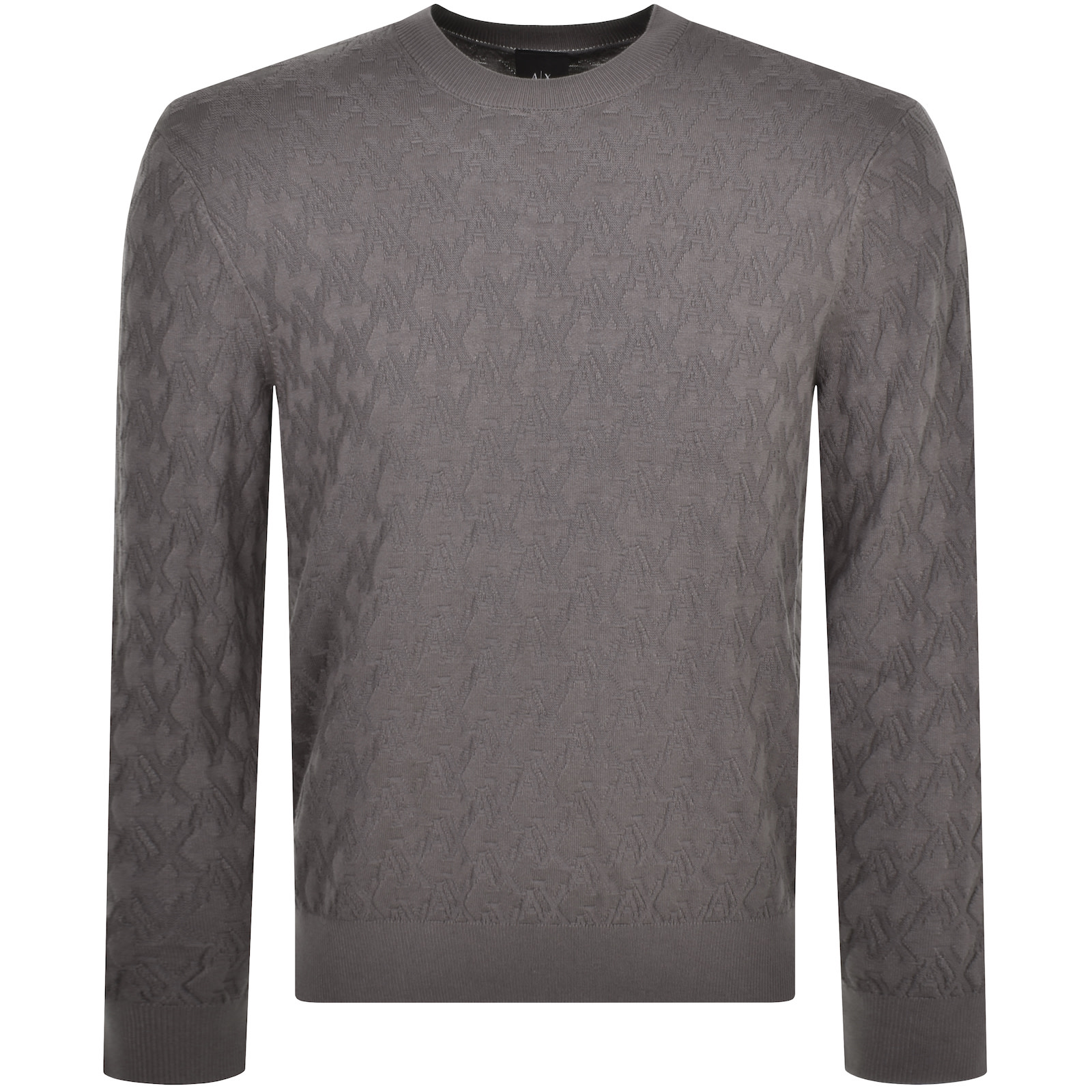 ARMANI EXCHANGE ARMANI EXCHANGE LOGO KNIT JUMPER GREY 