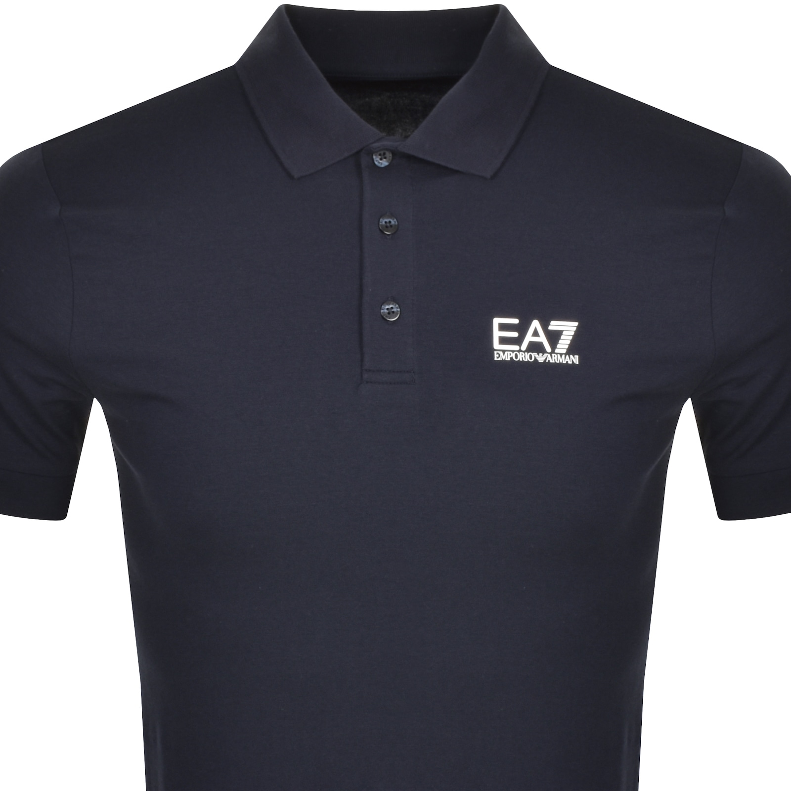 Ea7 Tennis Pro Two-tone Polo Shirt In Ventus7 Technical Fabric In Navy