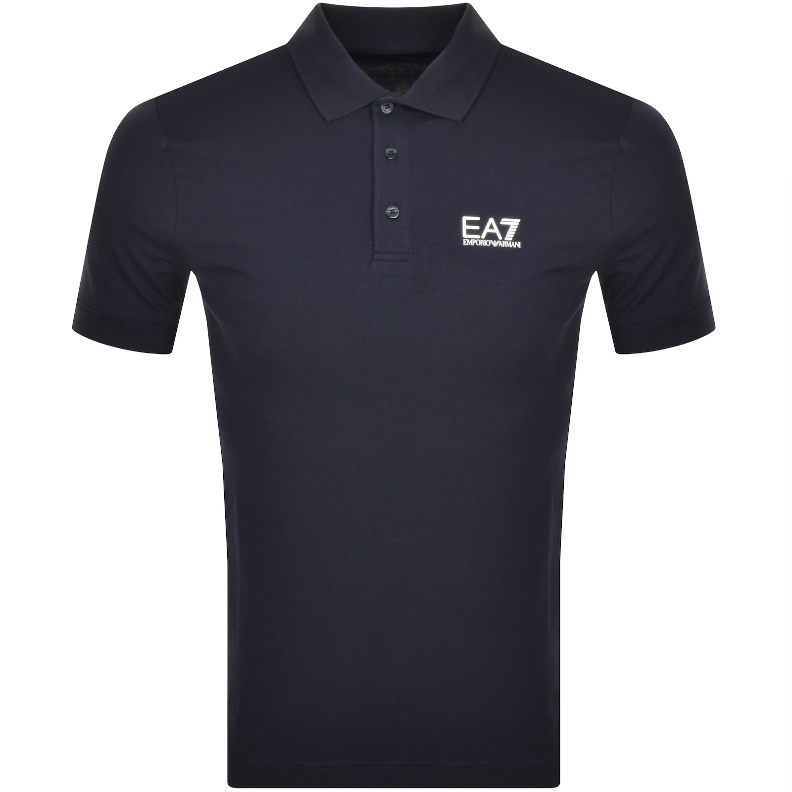 Ea7 Tennis Pro Two-tone Polo Shirt In Ventus7 Technical Fabric In Navy