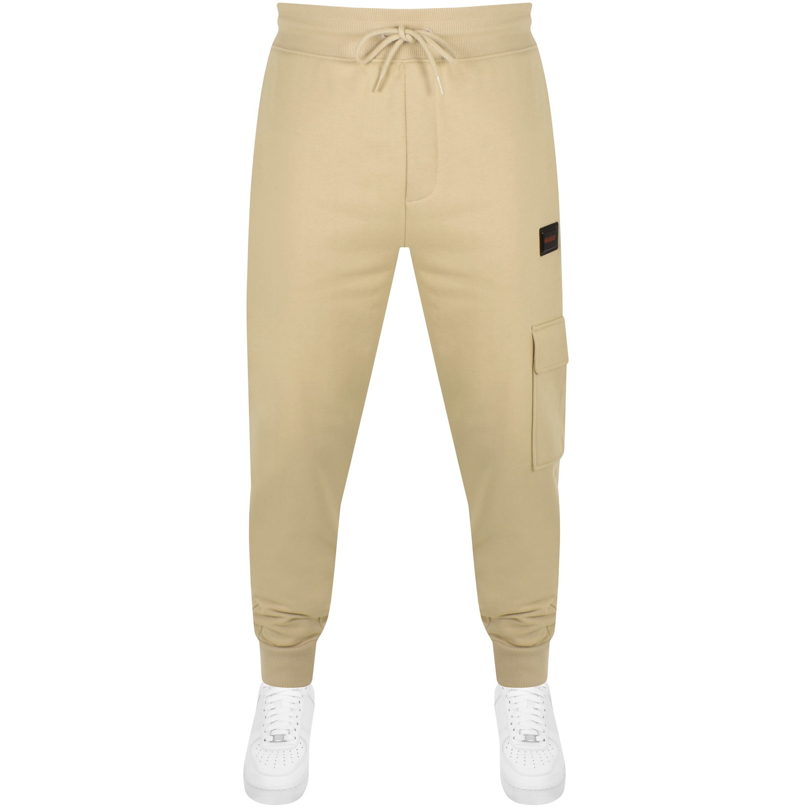 Shop Hugo Dwellrom Gel Joggers Beige