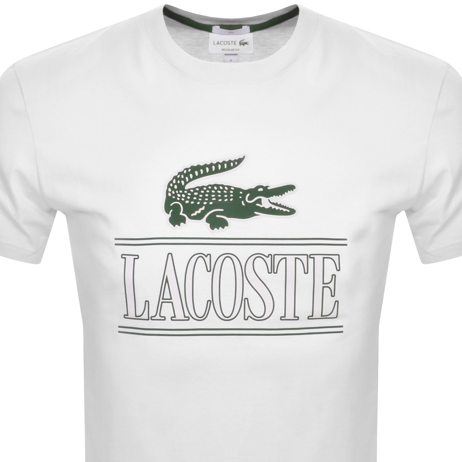 Shop Lacoste Logo T Shirt White