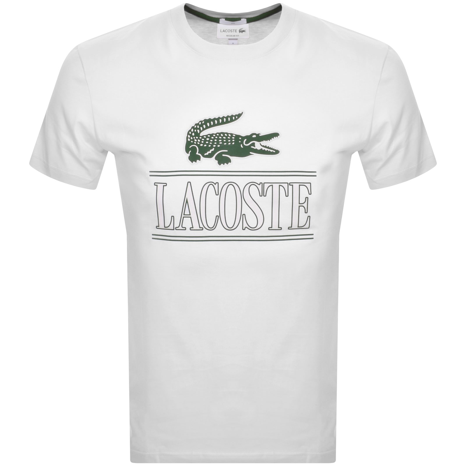 Shop Lacoste Logo T Shirt White