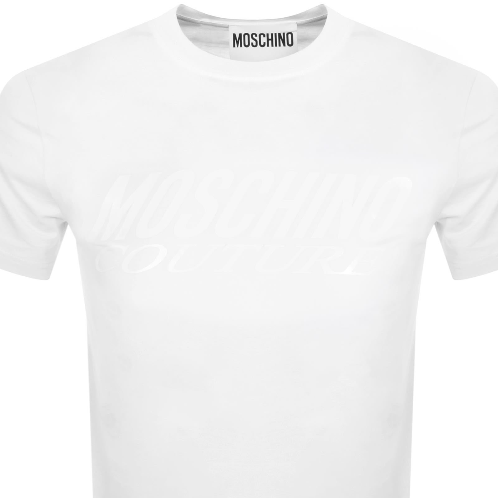 Shop Moschino Logo T Shirt White