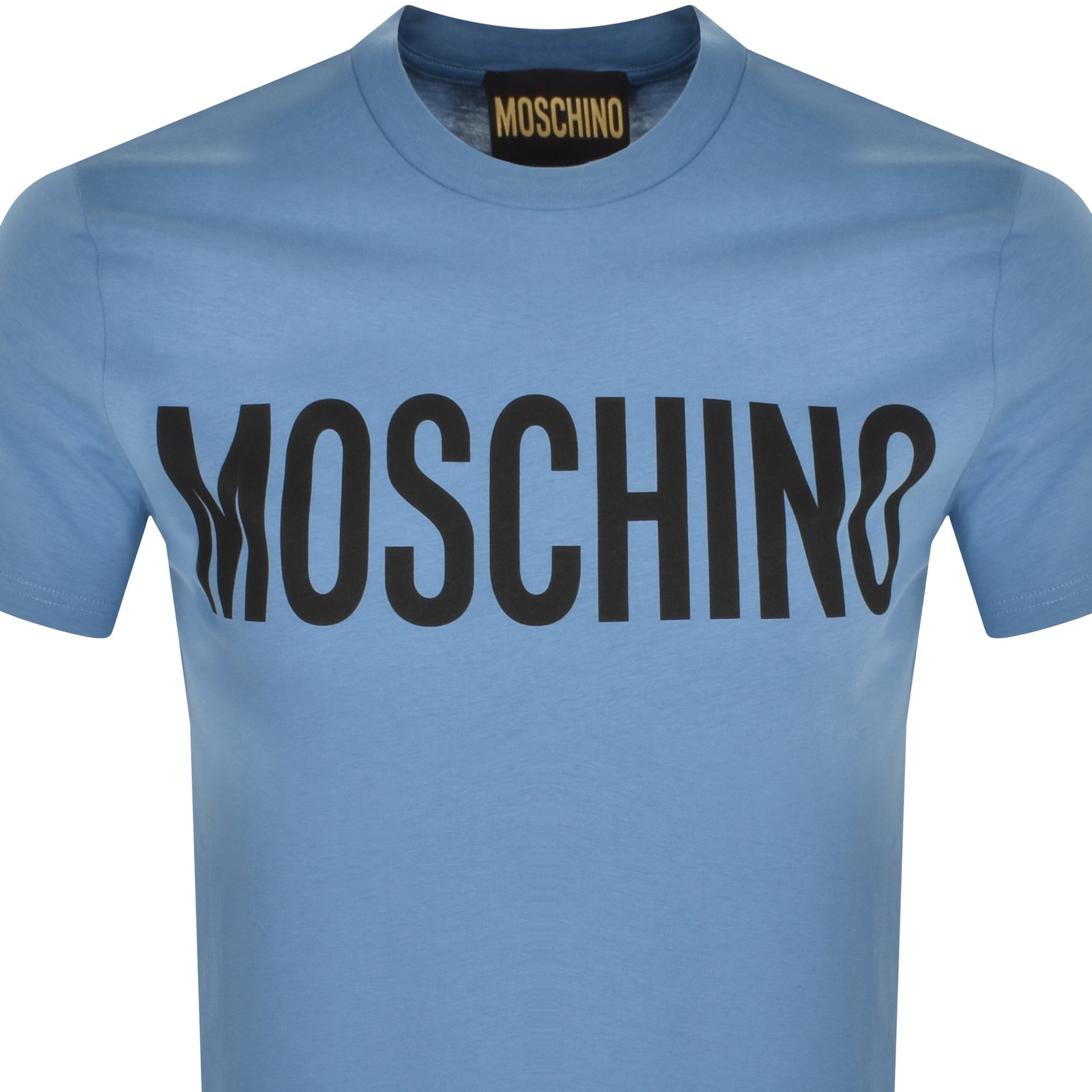 Shop Moschino Logo T Shirt Blue