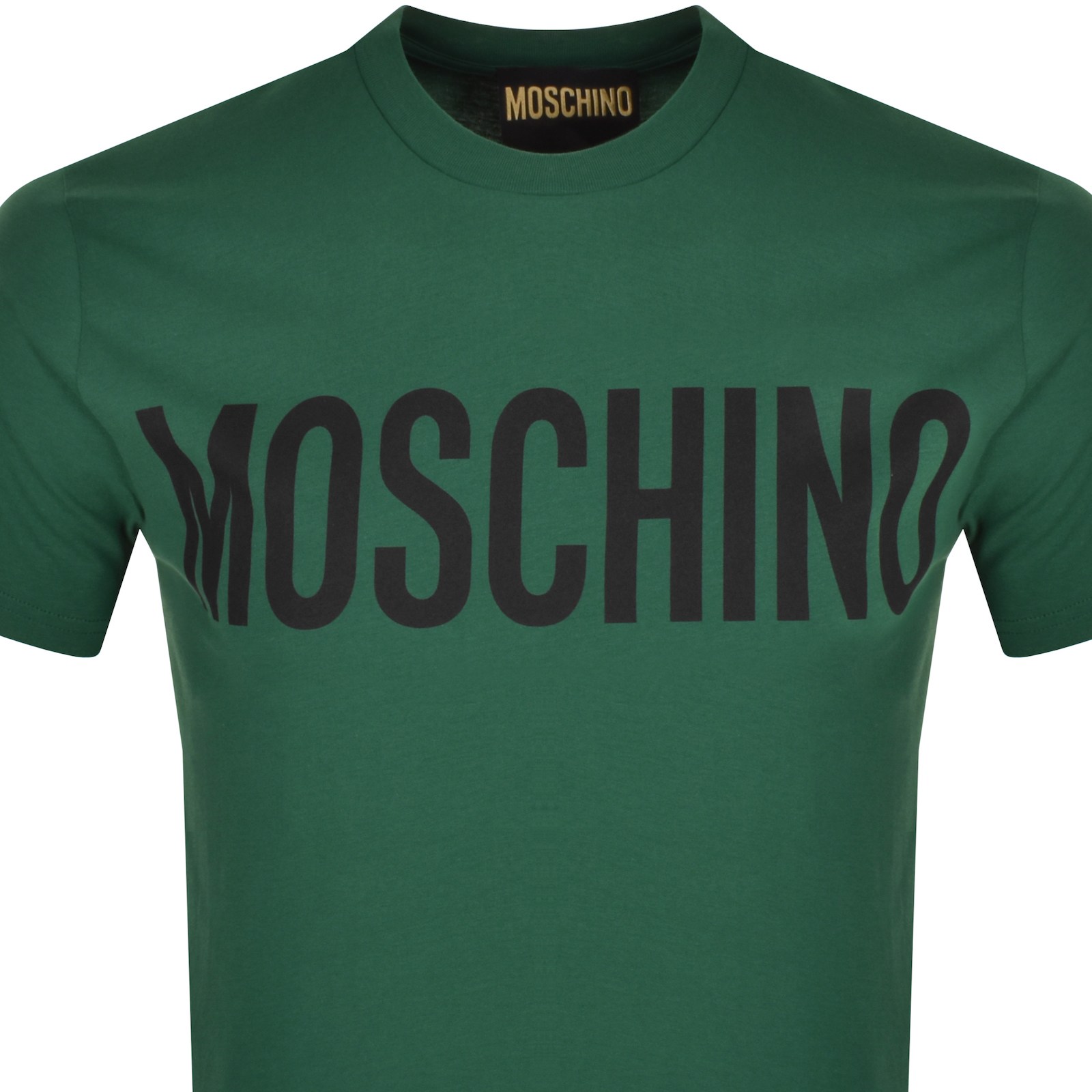 Shop Moschino Logo T Shirt Green