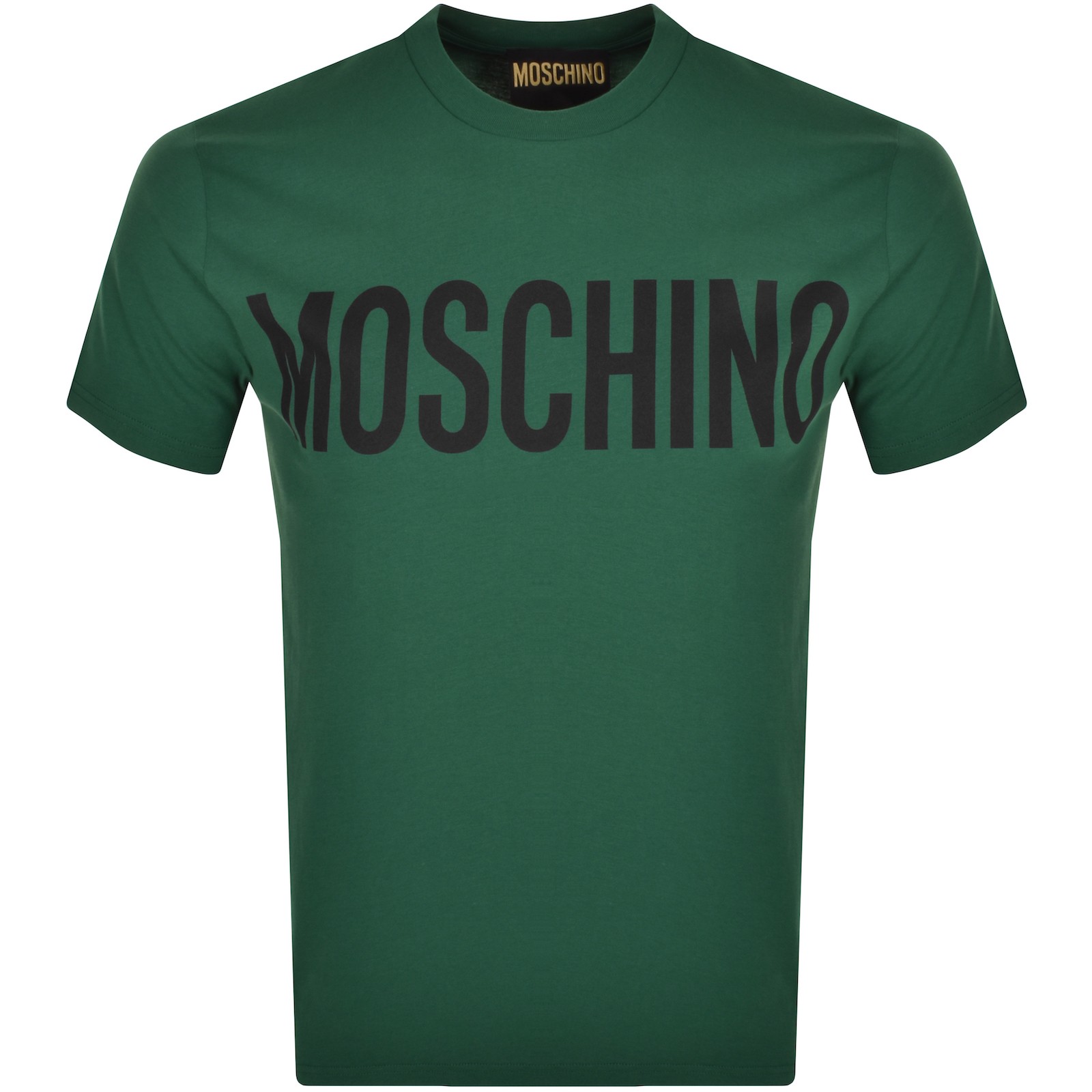 Shop Moschino Logo T Shirt Green