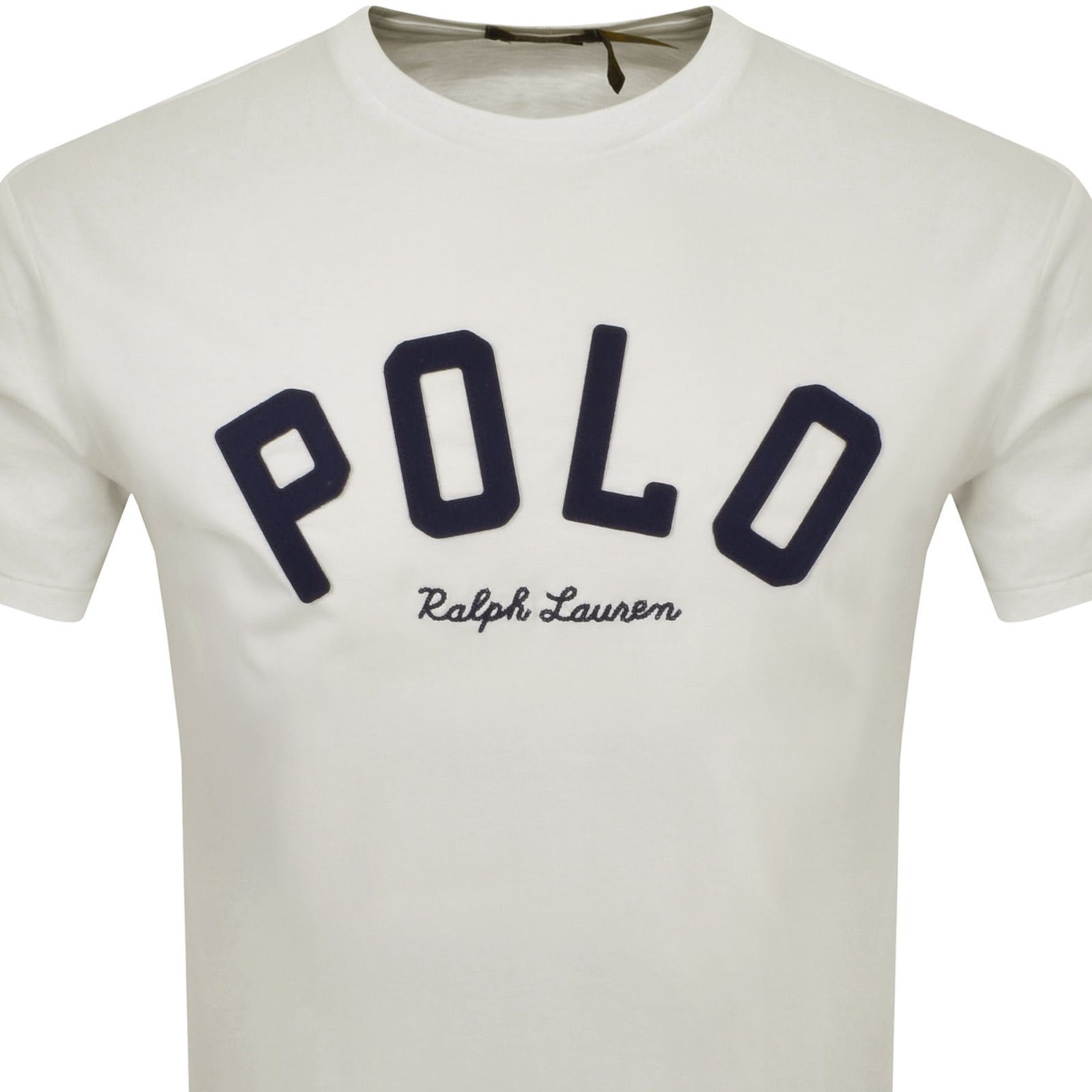 Shop Ralph Lauren Logo Short Sleeve T Shirt Cream