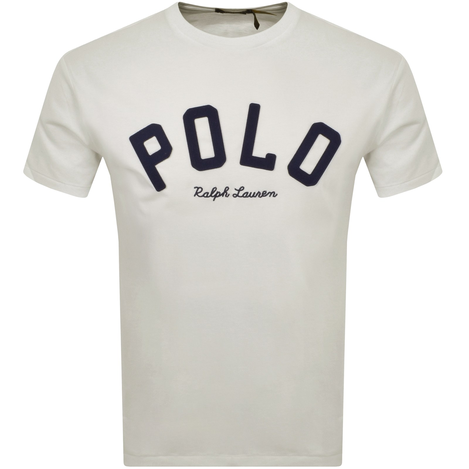 Shop Ralph Lauren Logo Short Sleeve T Shirt Cream