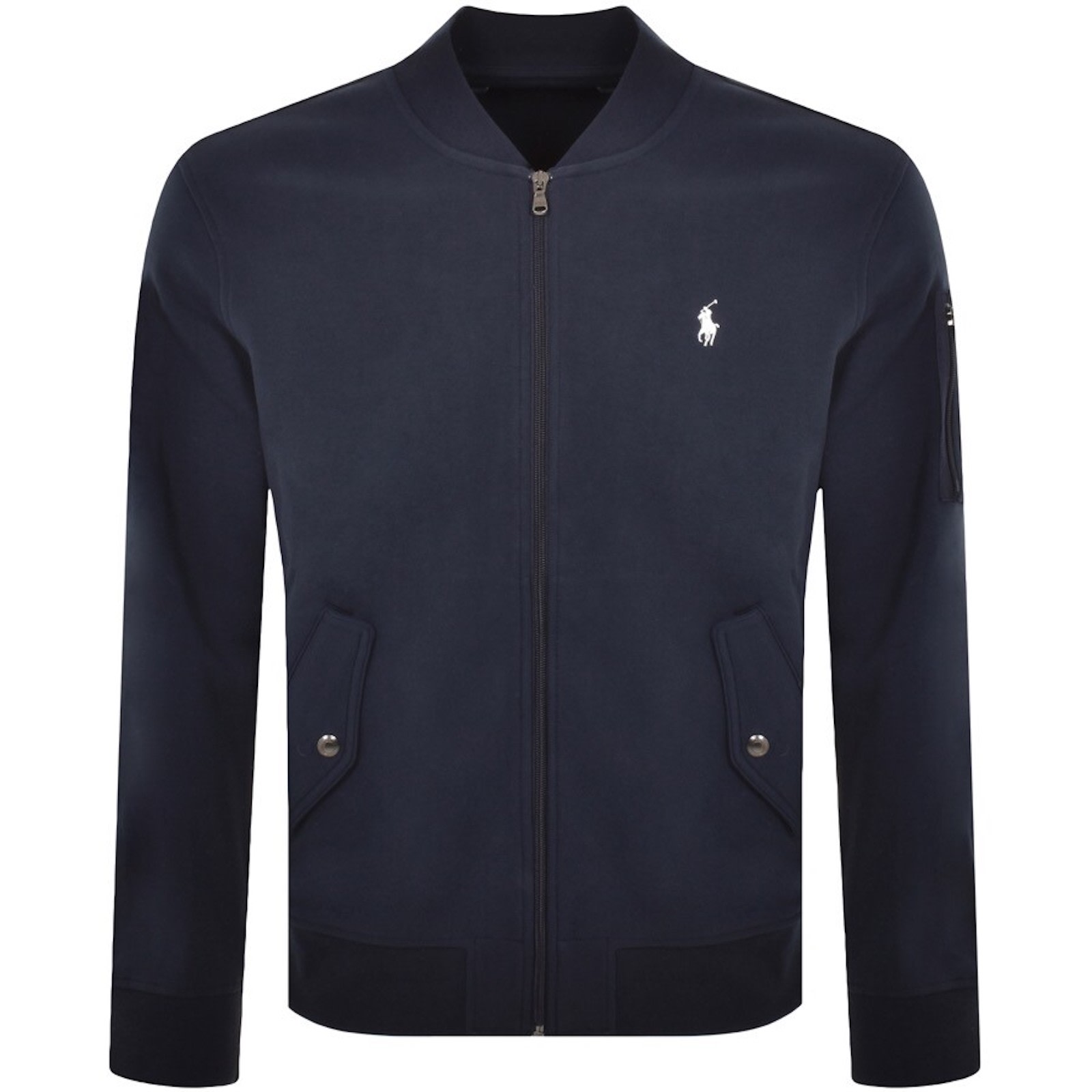 Shop Ralph Lauren Full Zip Sweatshirt Navy