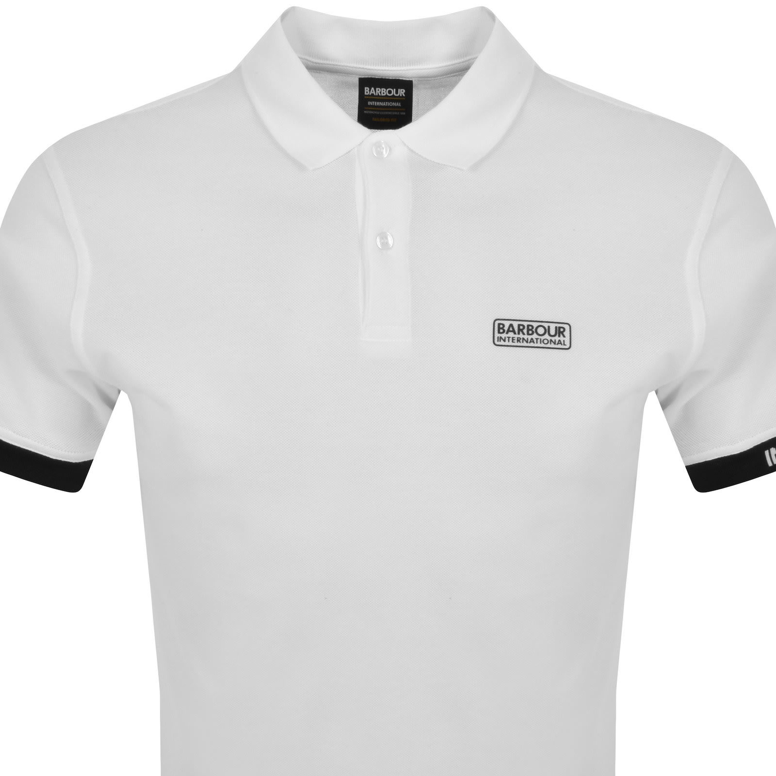 Shop Barbour International Essential Polo T Shirt White