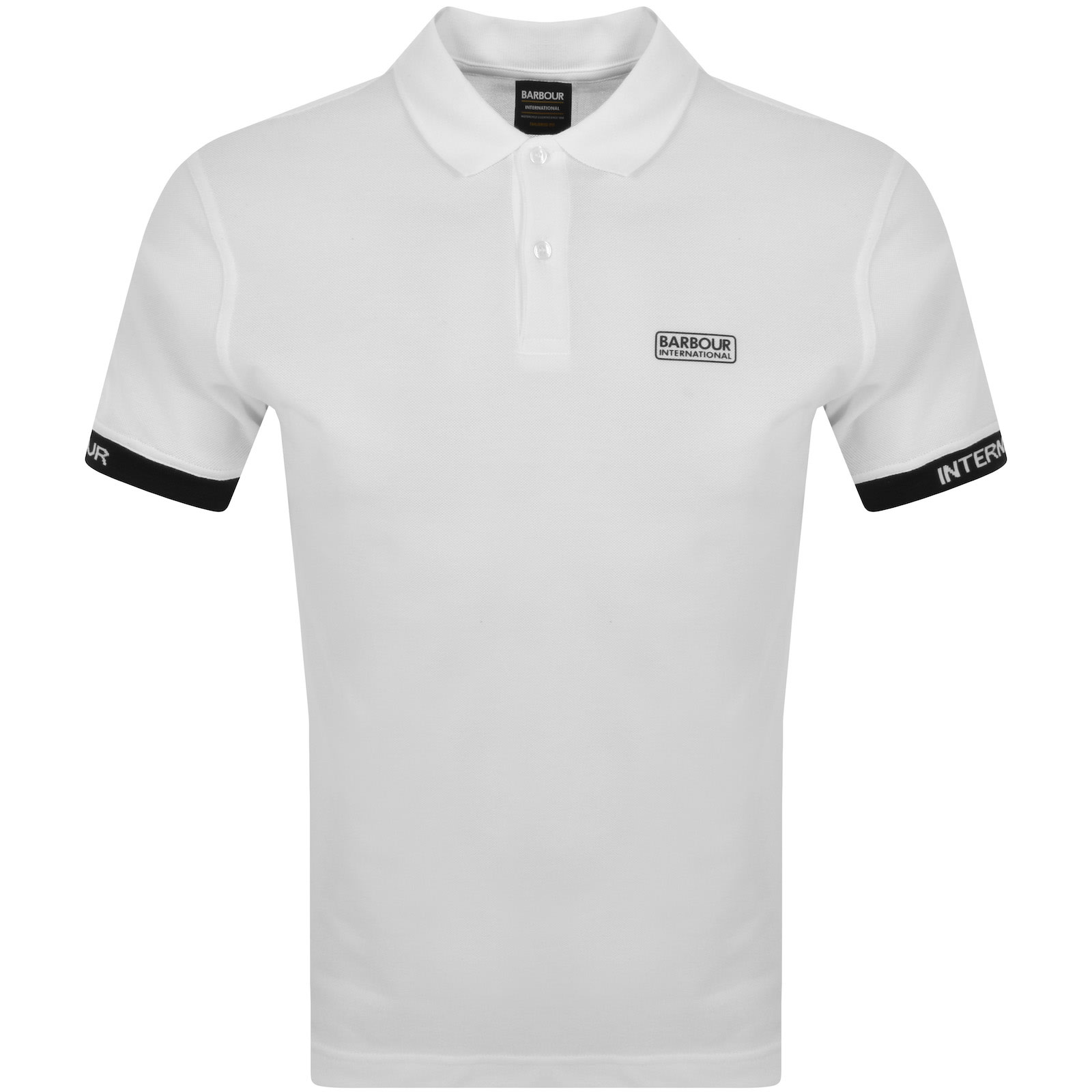 Shop Barbour International Essential Polo T Shirt White