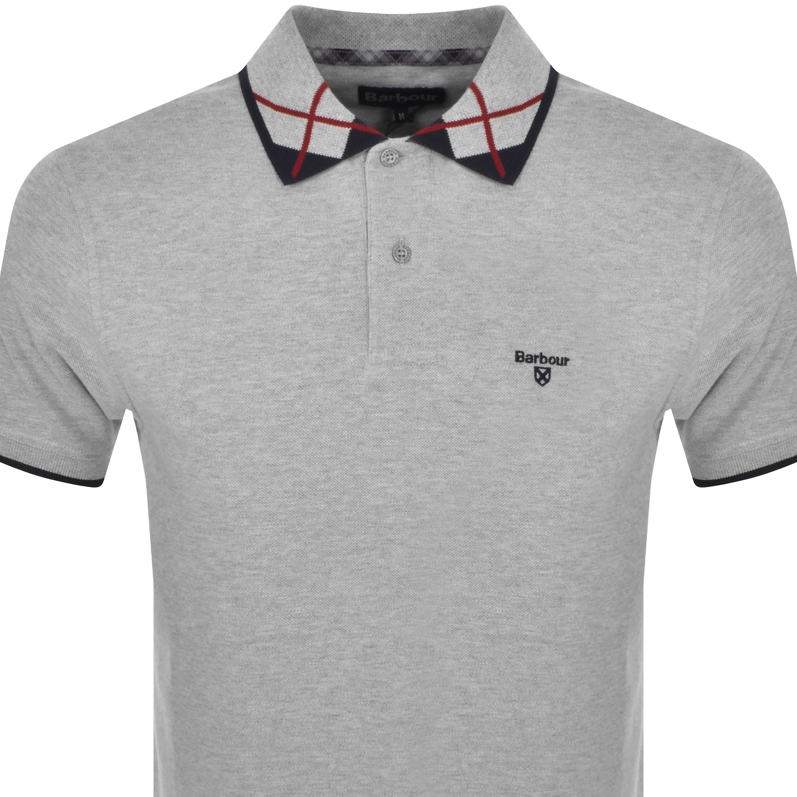 Shop Barbour Brodie Polo T Shirt Grey