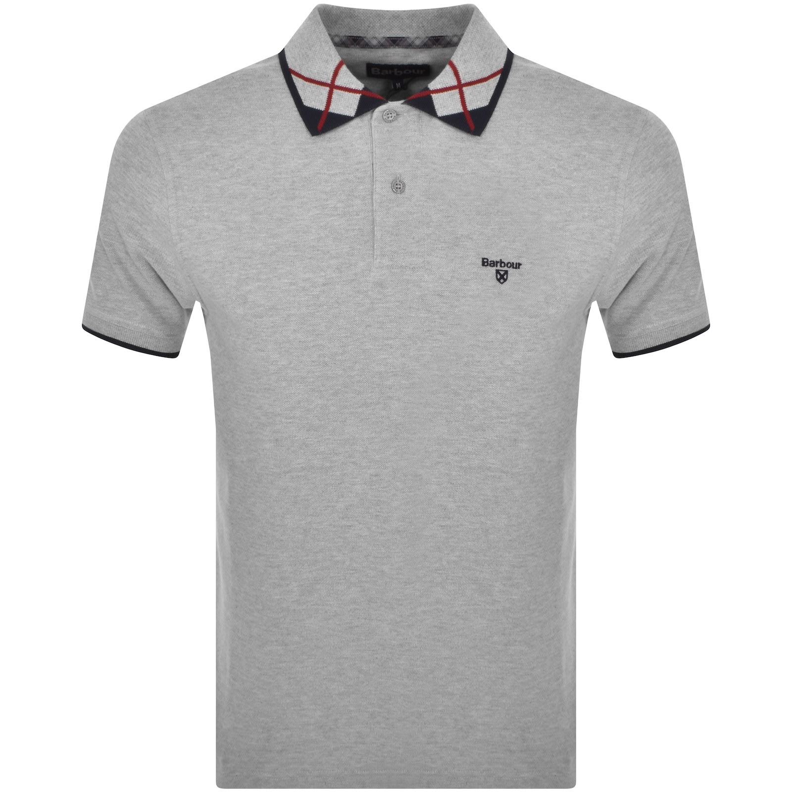 Shop Barbour Brodie Polo T Shirt Grey