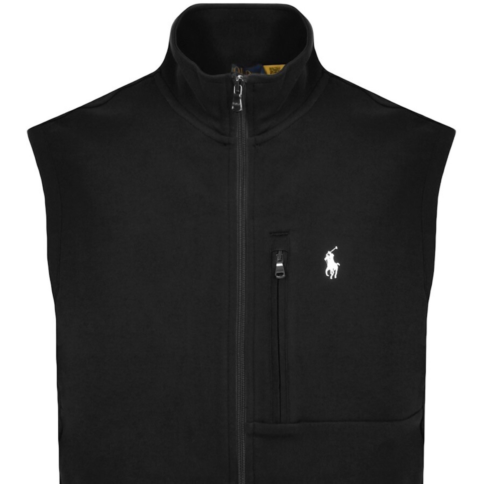 Shop Ralph Lauren Full Zip Gilet Black