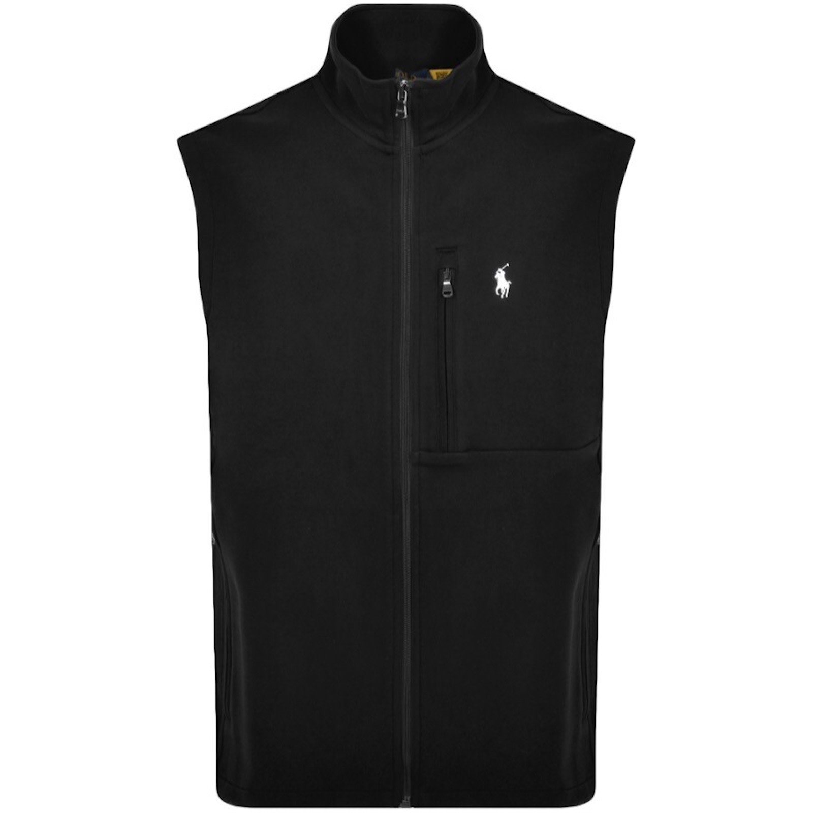 Shop Ralph Lauren Full Zip Gilet Black