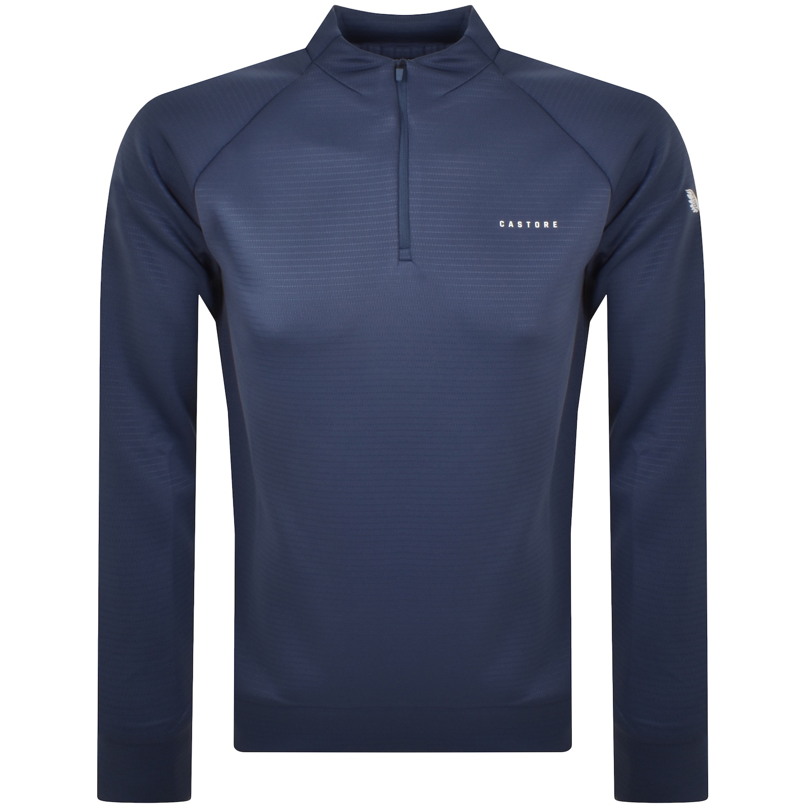 Shop Castore Aeroscuba Quarter Zip Sweatshirt Blue