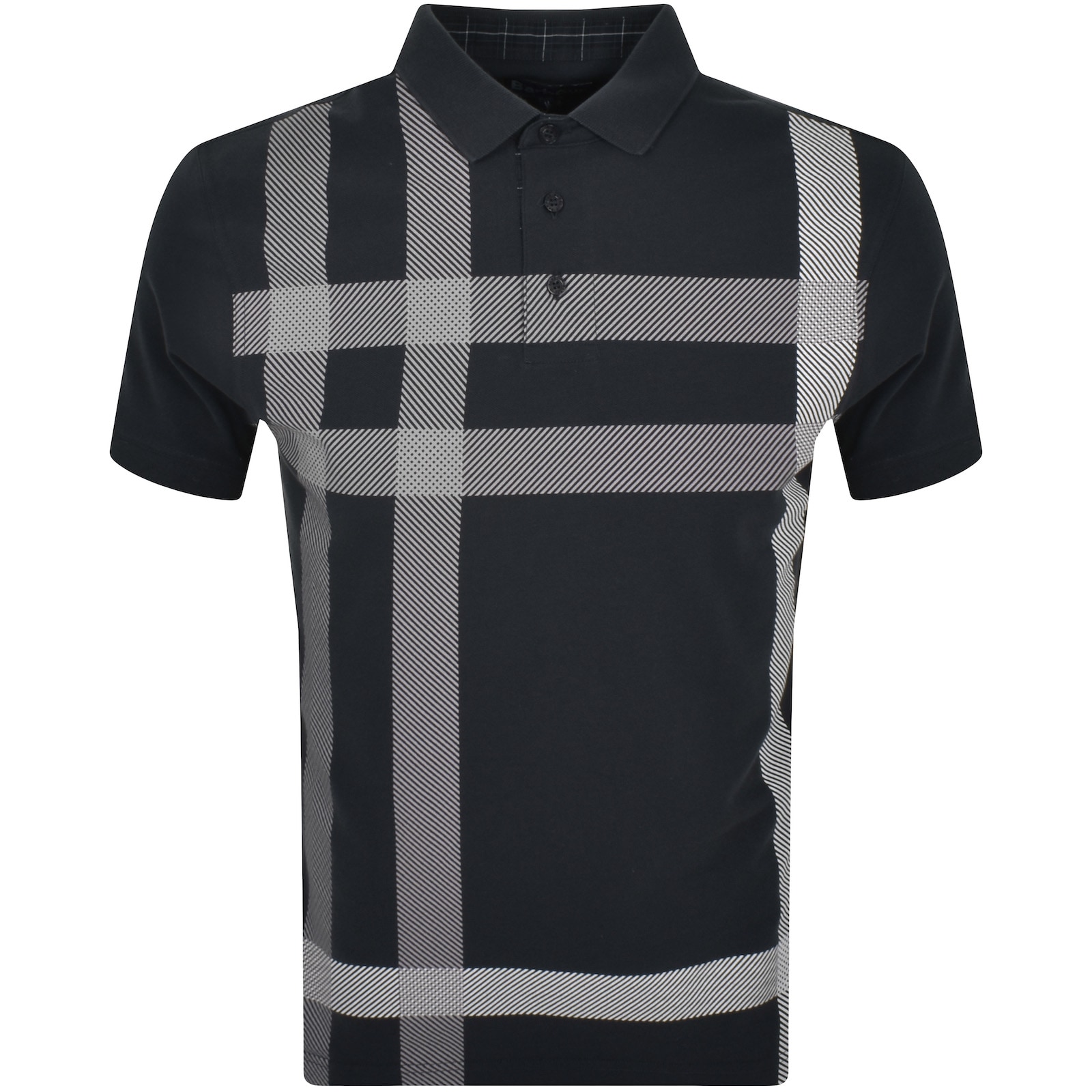 Shop Barbour Blaine Short Sleeve Polo T Shirt Dark Grey