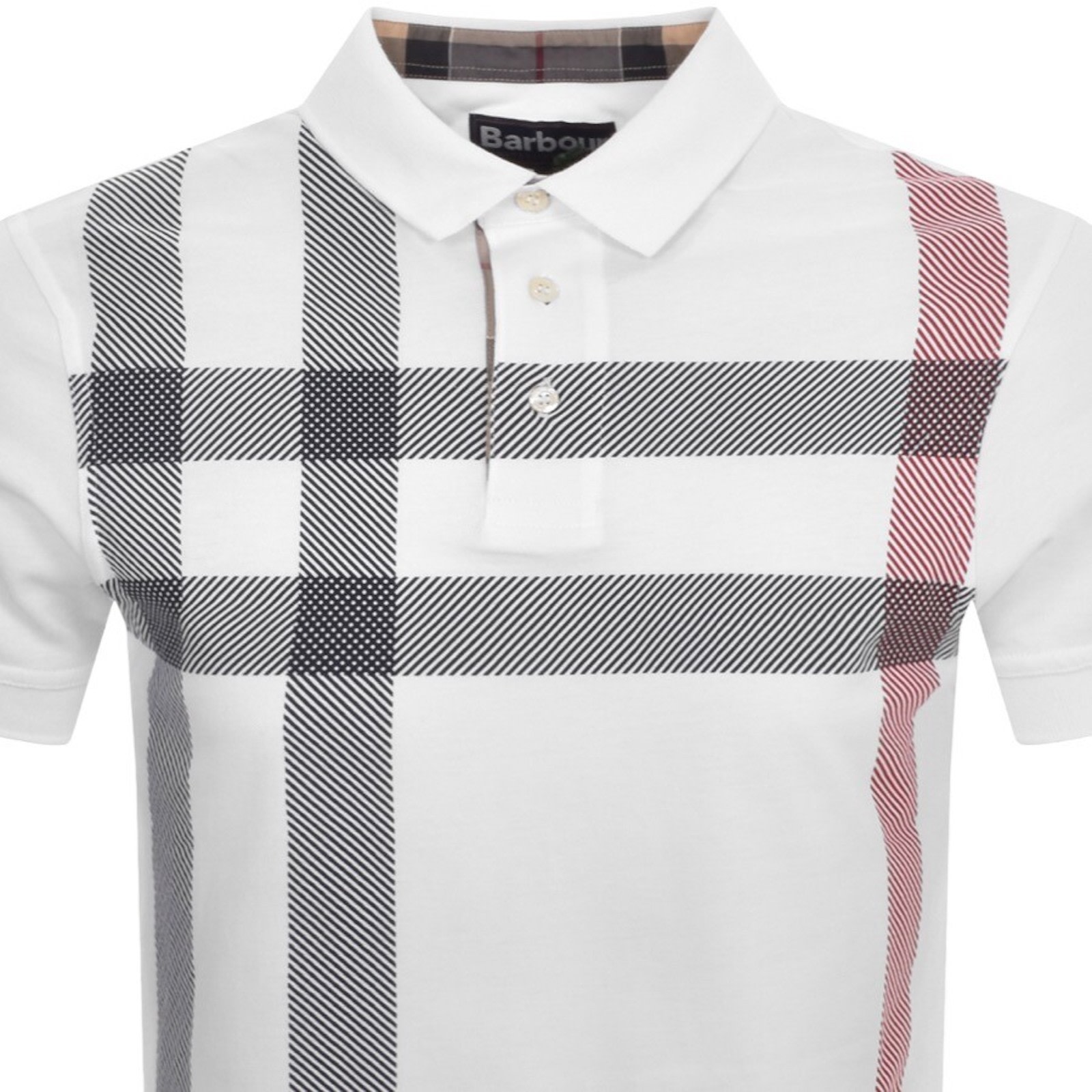 Shop Barbour Blaine Polo T Shirt White