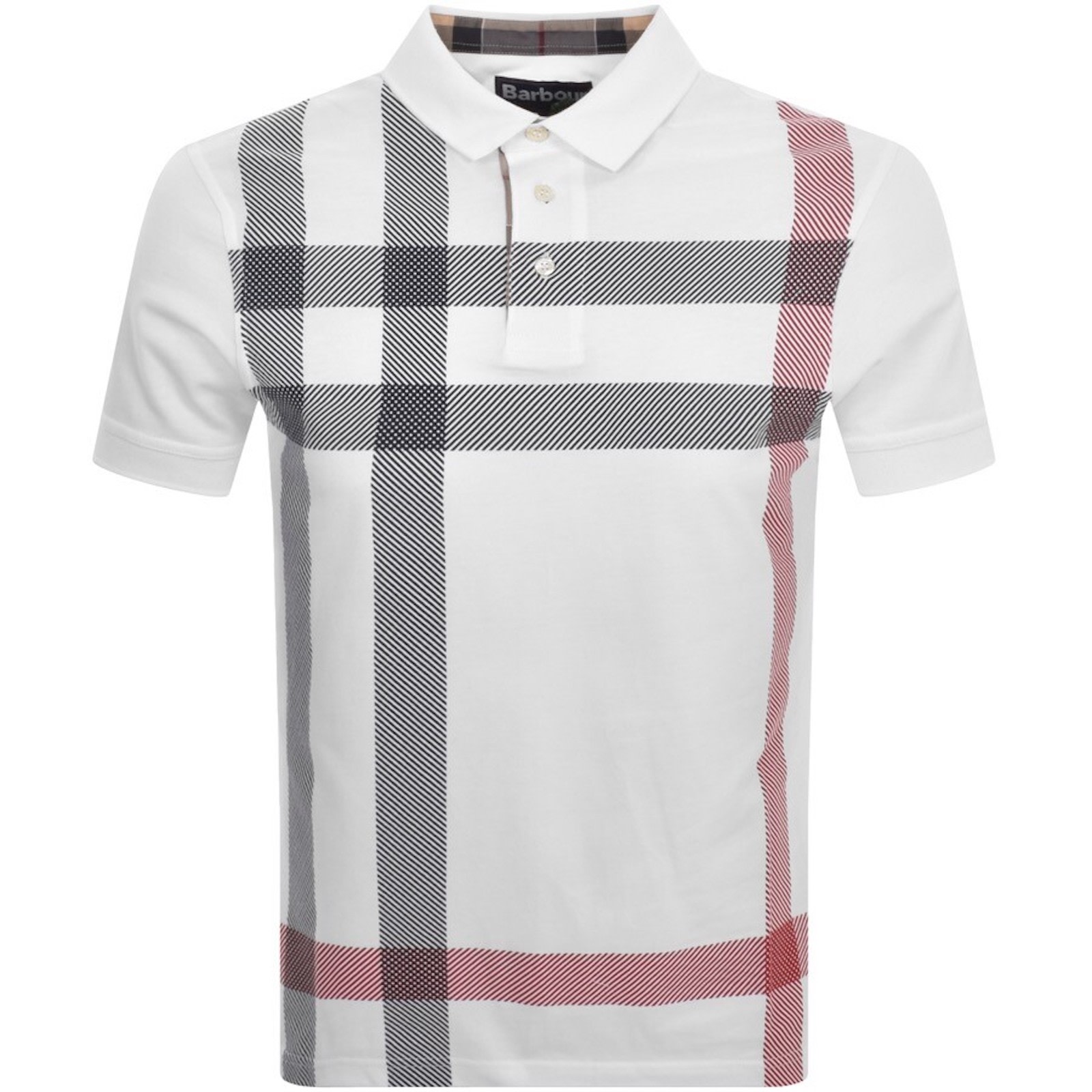 Shop Barbour Blaine Polo T Shirt White