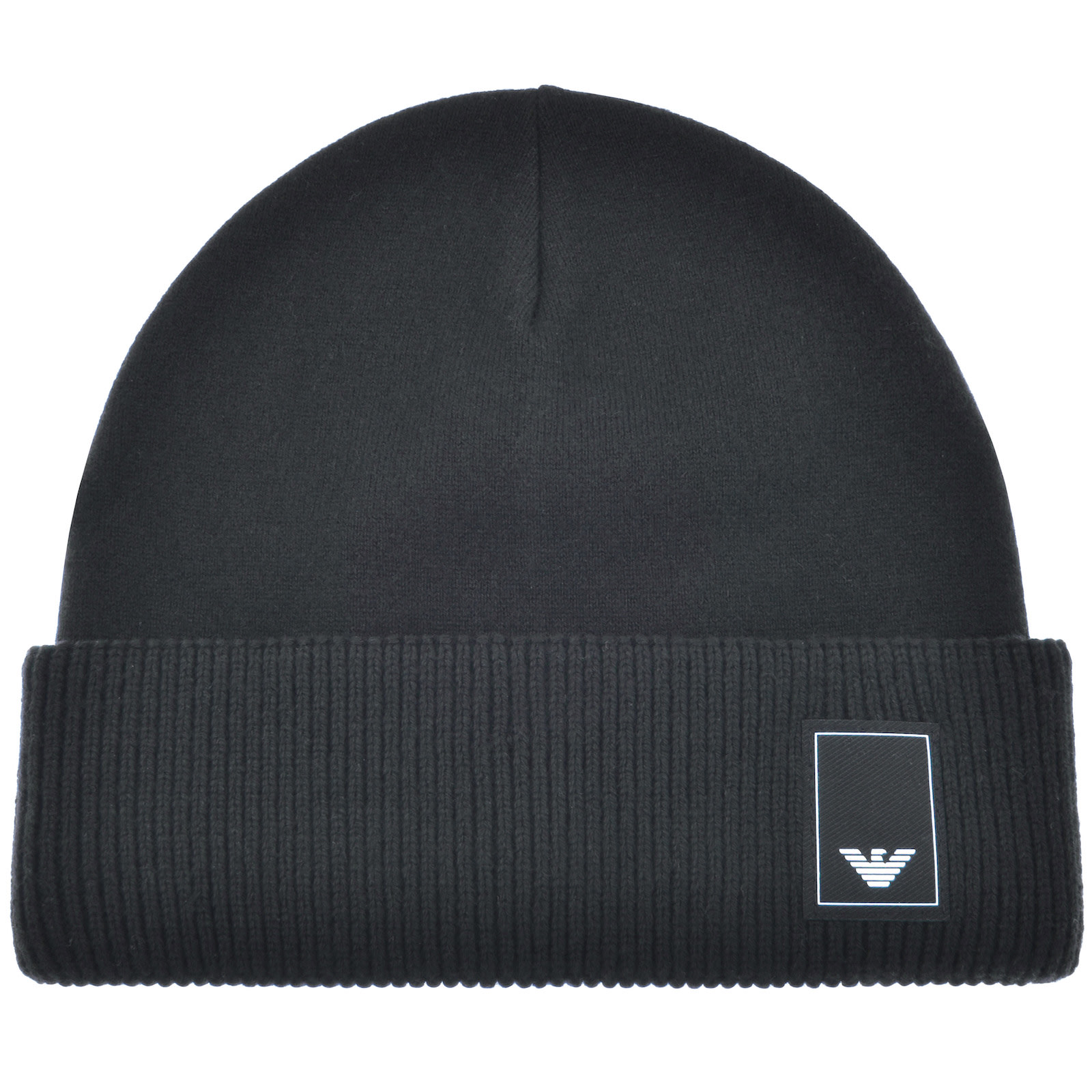 Shop Armani Collezioni Emporio Armani Logo Beanie Hat Navy