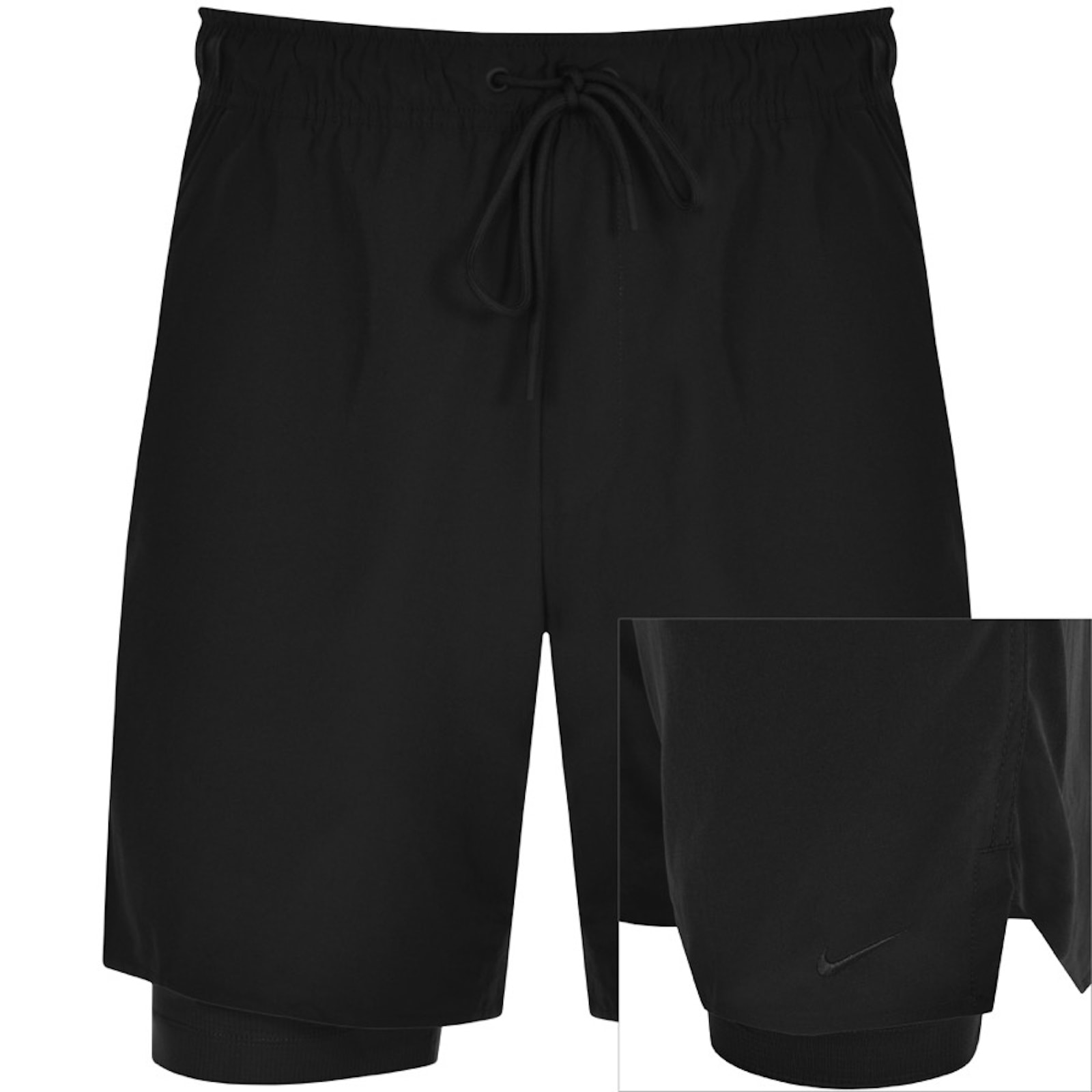 Shop Nike Training 2 In 1 Shorts Black