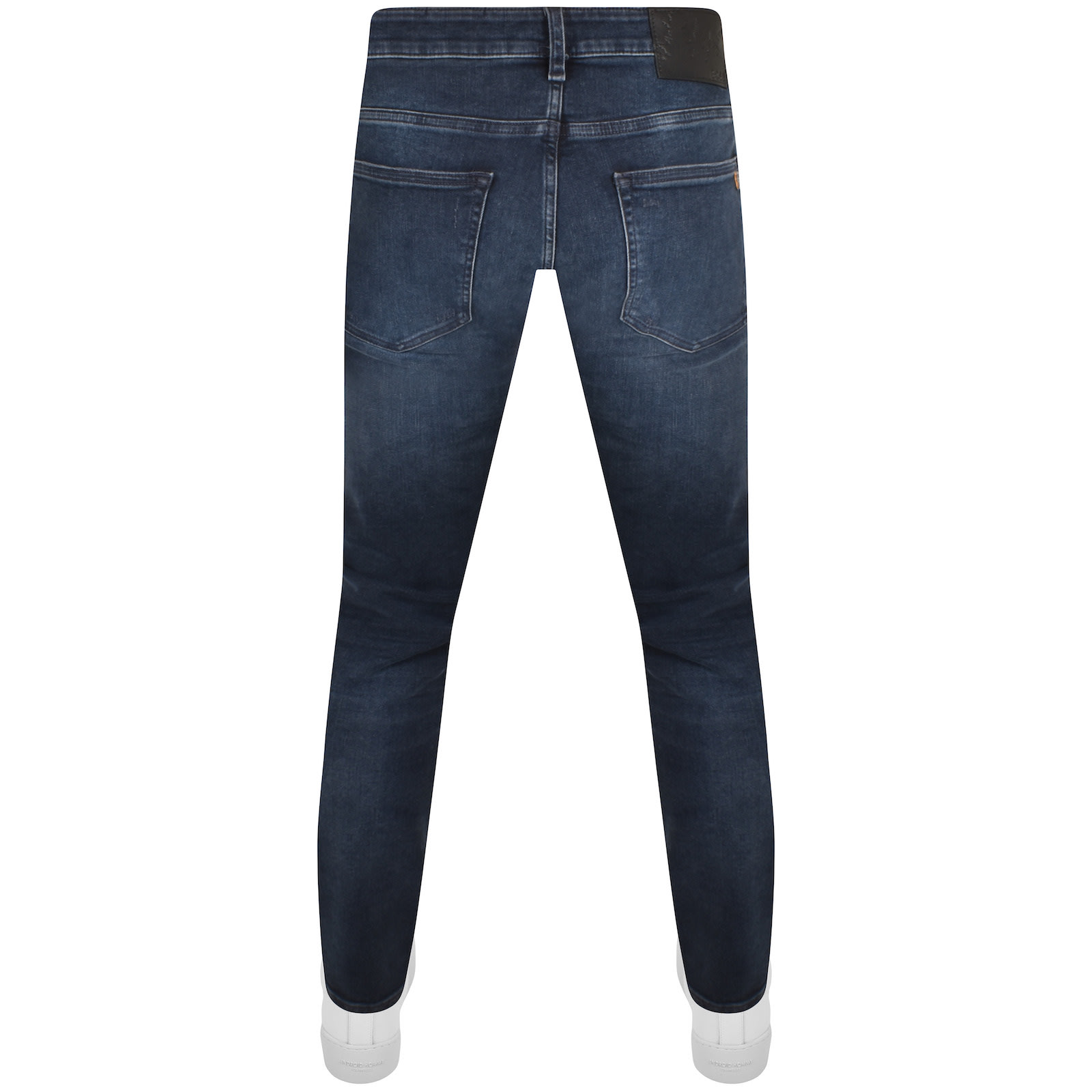 Shop Boss Casual Boss Delaware Slim Fit Jeans Dark Wash Blue In Navy