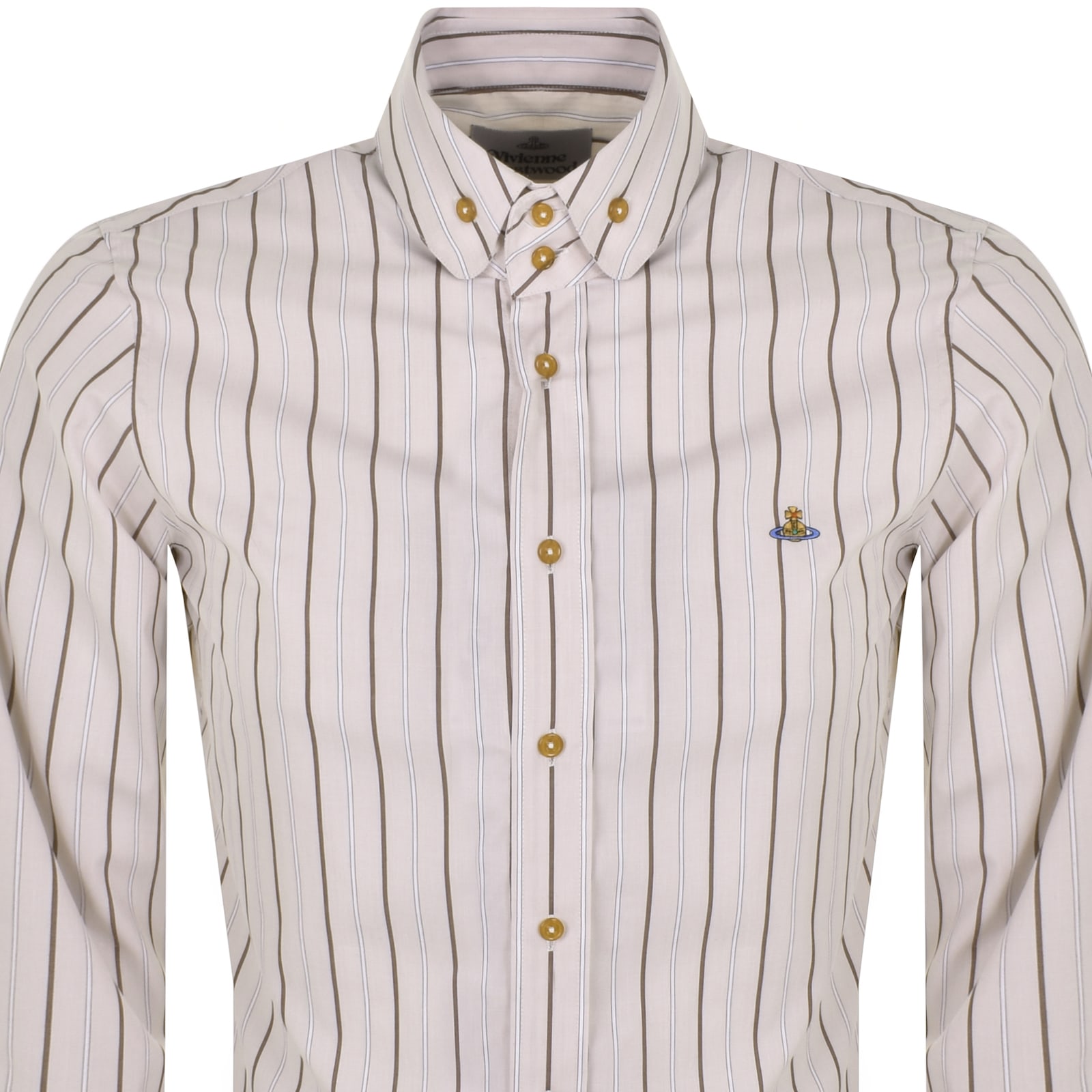 Shop Vivienne Westwood 2 Button Krall Shirt Beige