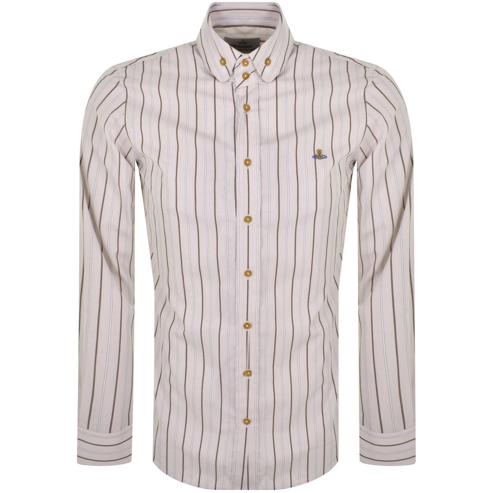 Shop Vivienne Westwood 2 Button Krall Shirt Beige