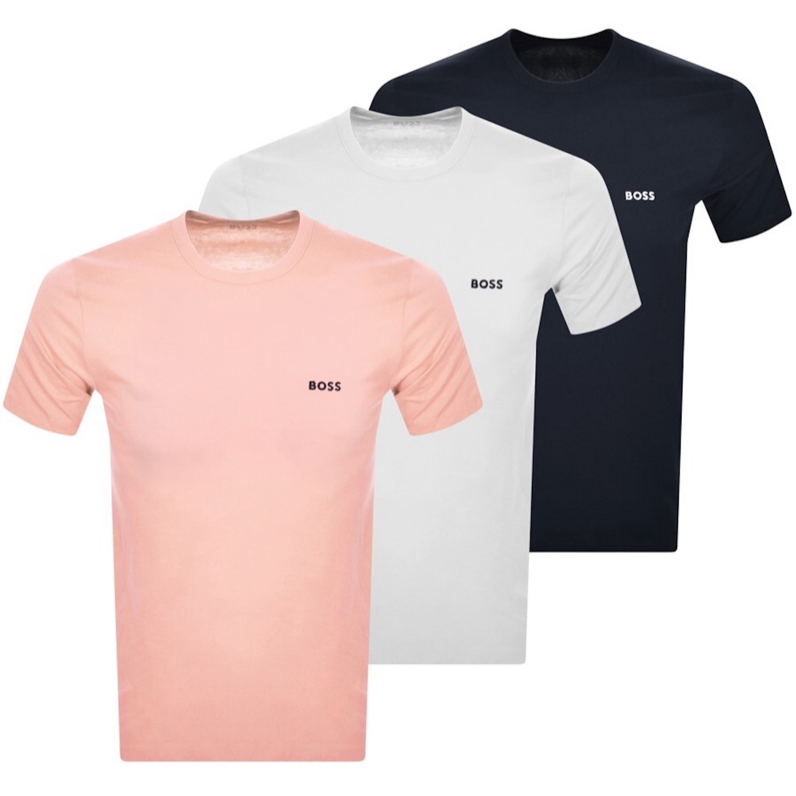 Shop Boss Business Boss 3 Pack Crew Neck T Shirts In Navy