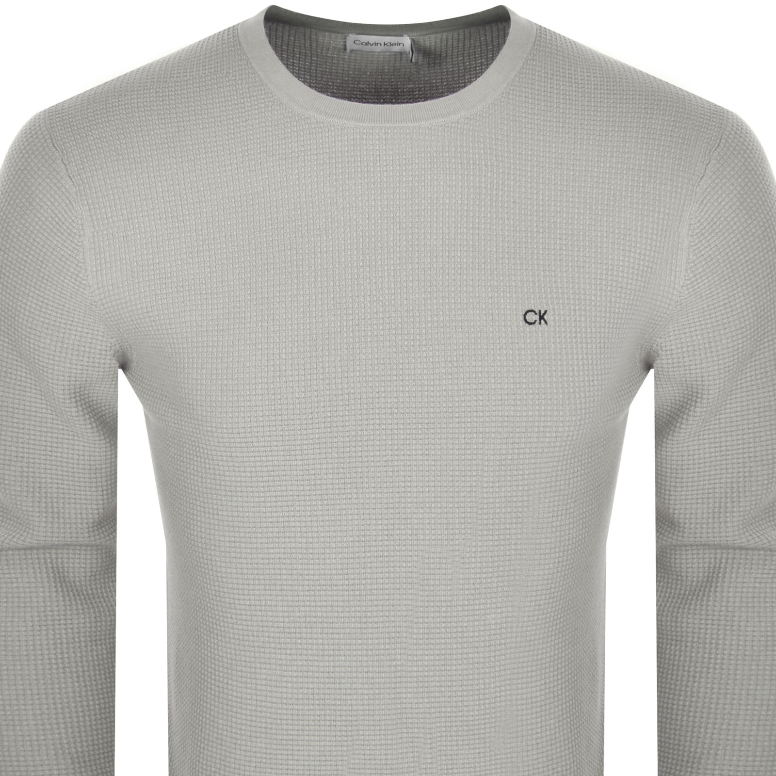 Shop Calvin Klein Waffle Structure Jumper Grey