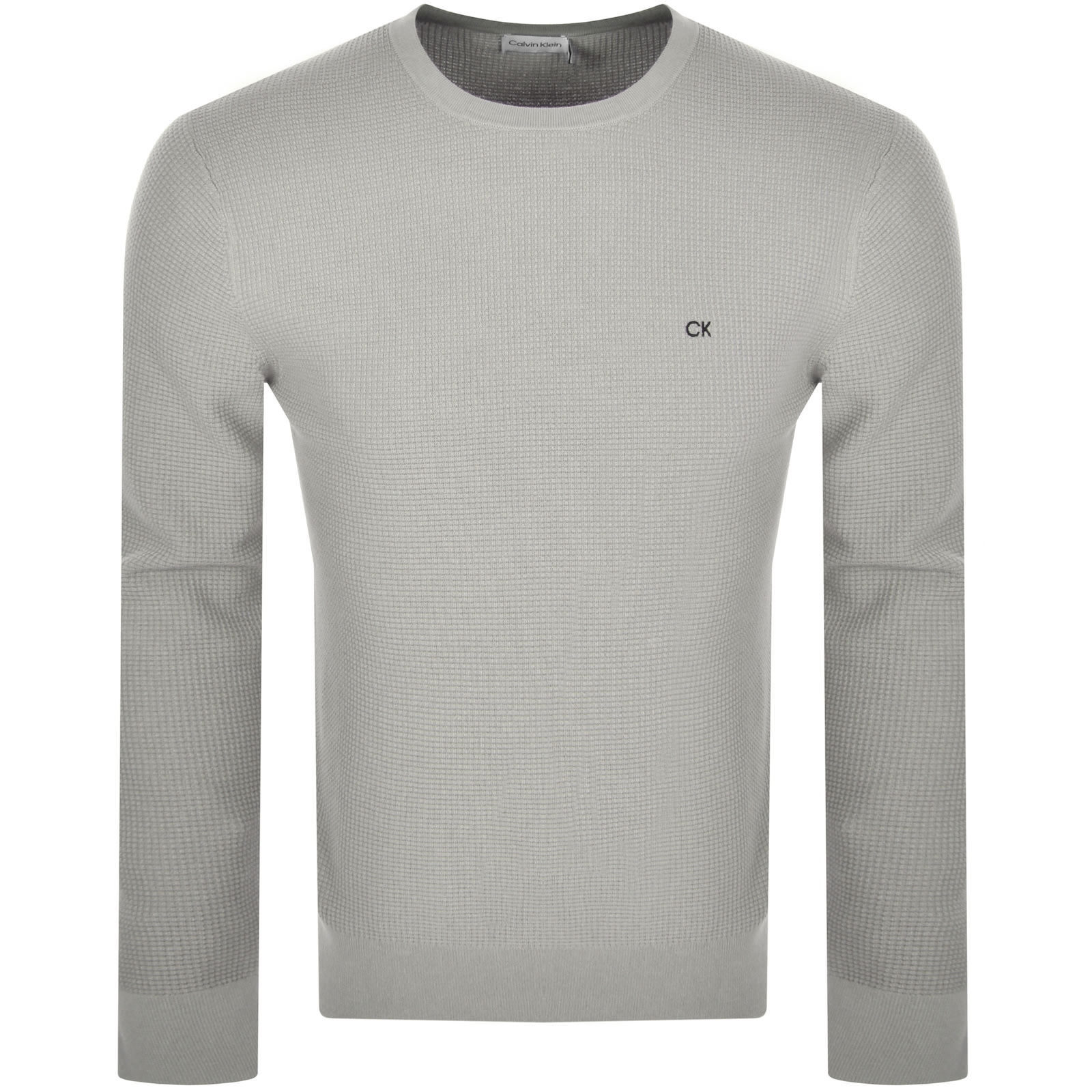 Shop Calvin Klein Waffle Structure Jumper Grey