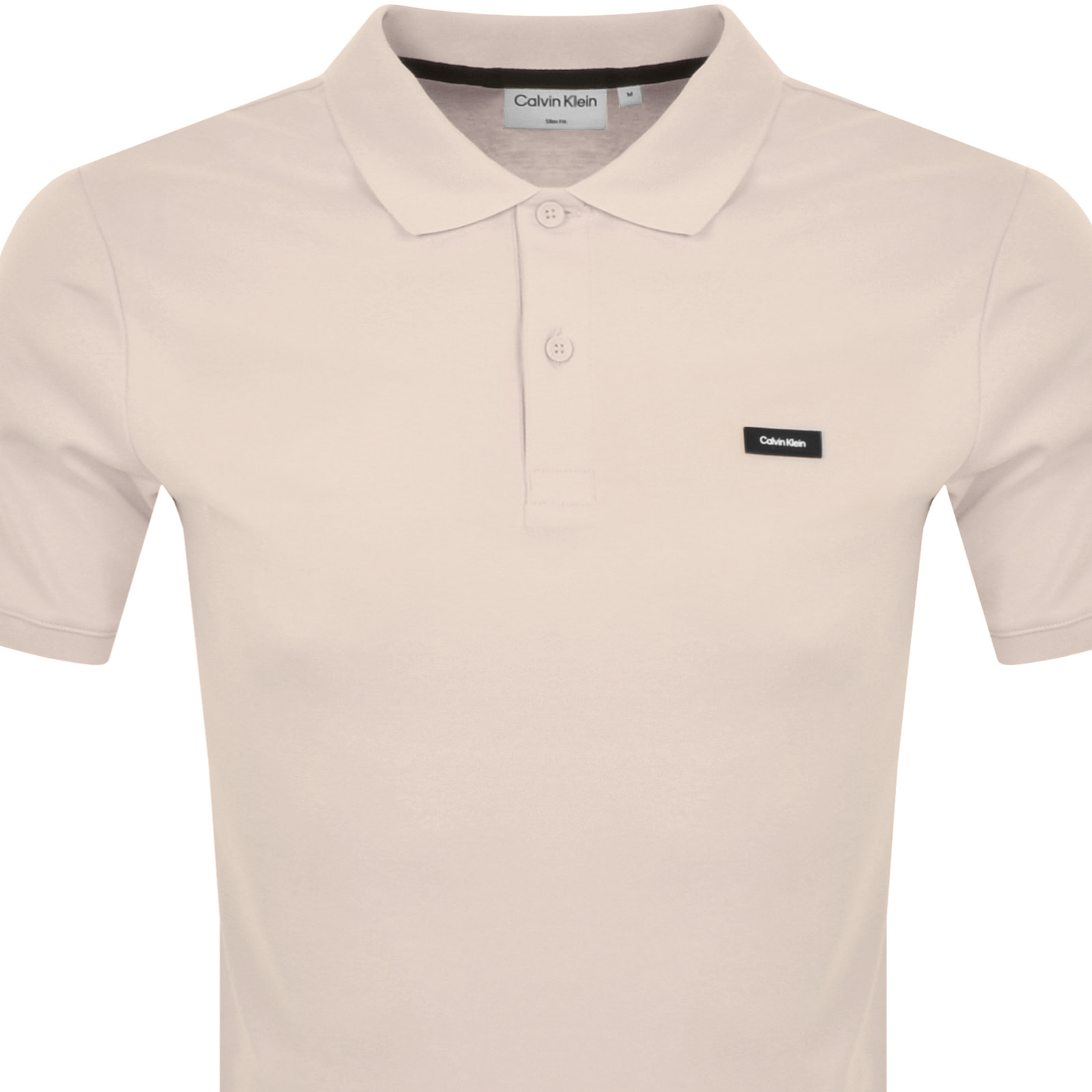 Shop Calvin Klein Slim Fit Polo T Shirt Beige