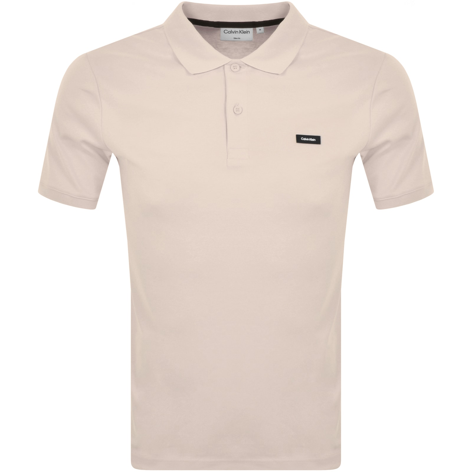 Shop Calvin Klein Slim Fit Polo T Shirt Beige