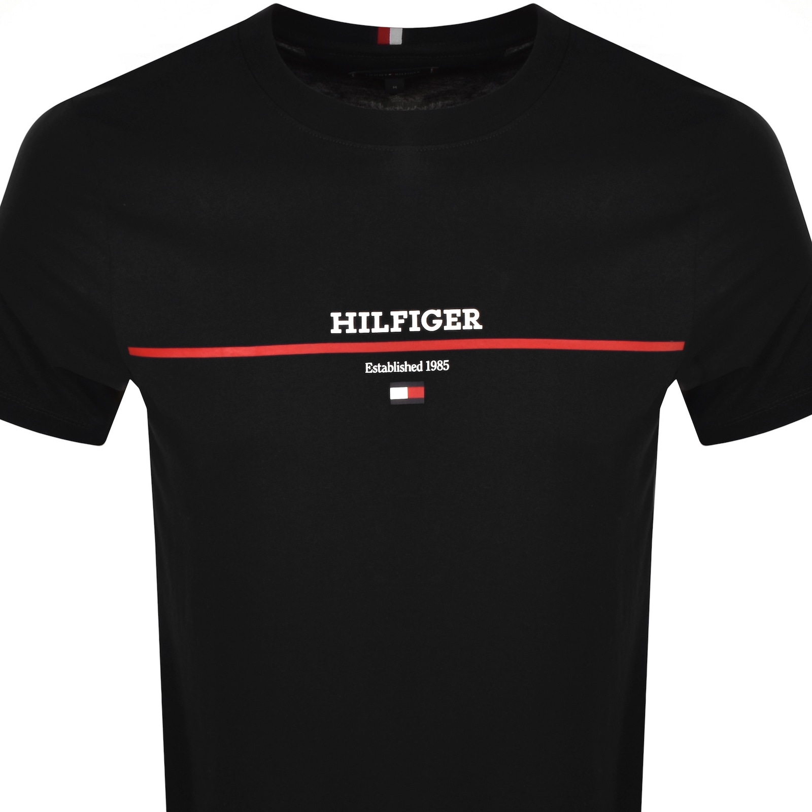 Shop Tommy Hilfiger Logo T Shirt Black