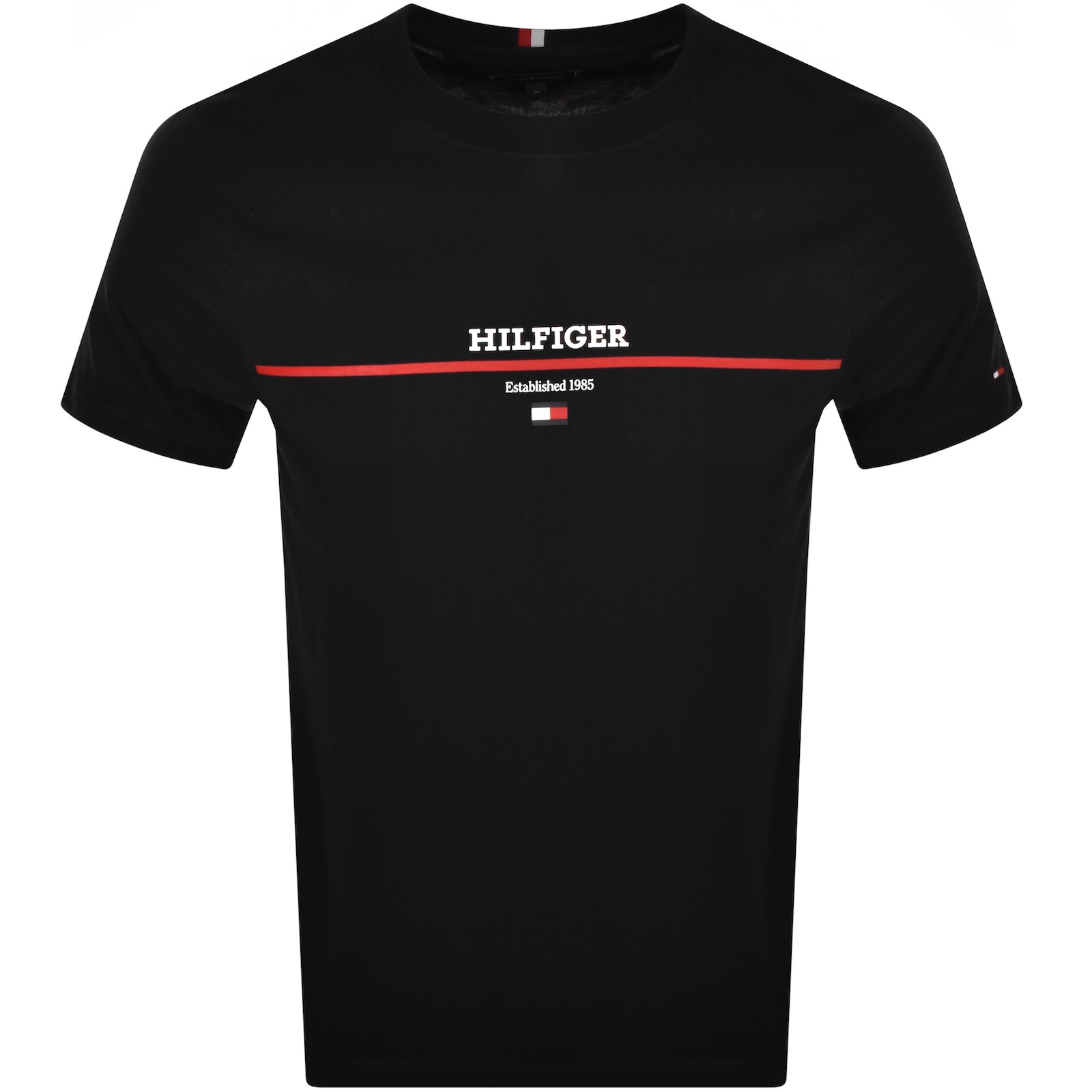 Shop Tommy Hilfiger Logo T Shirt Black