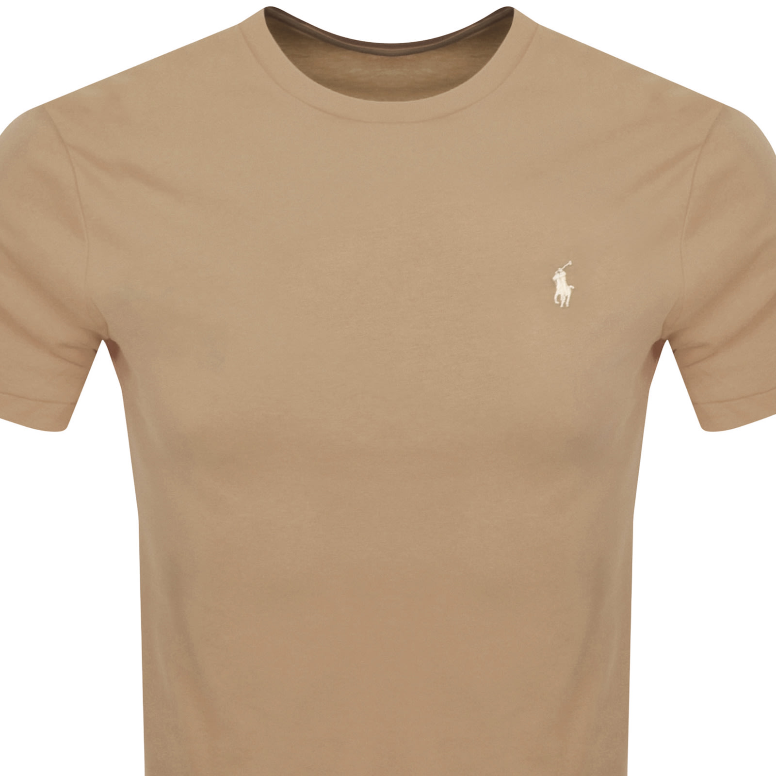 Shop Ralph Lauren Short Sleeve Slim Fit T Shirt Brown